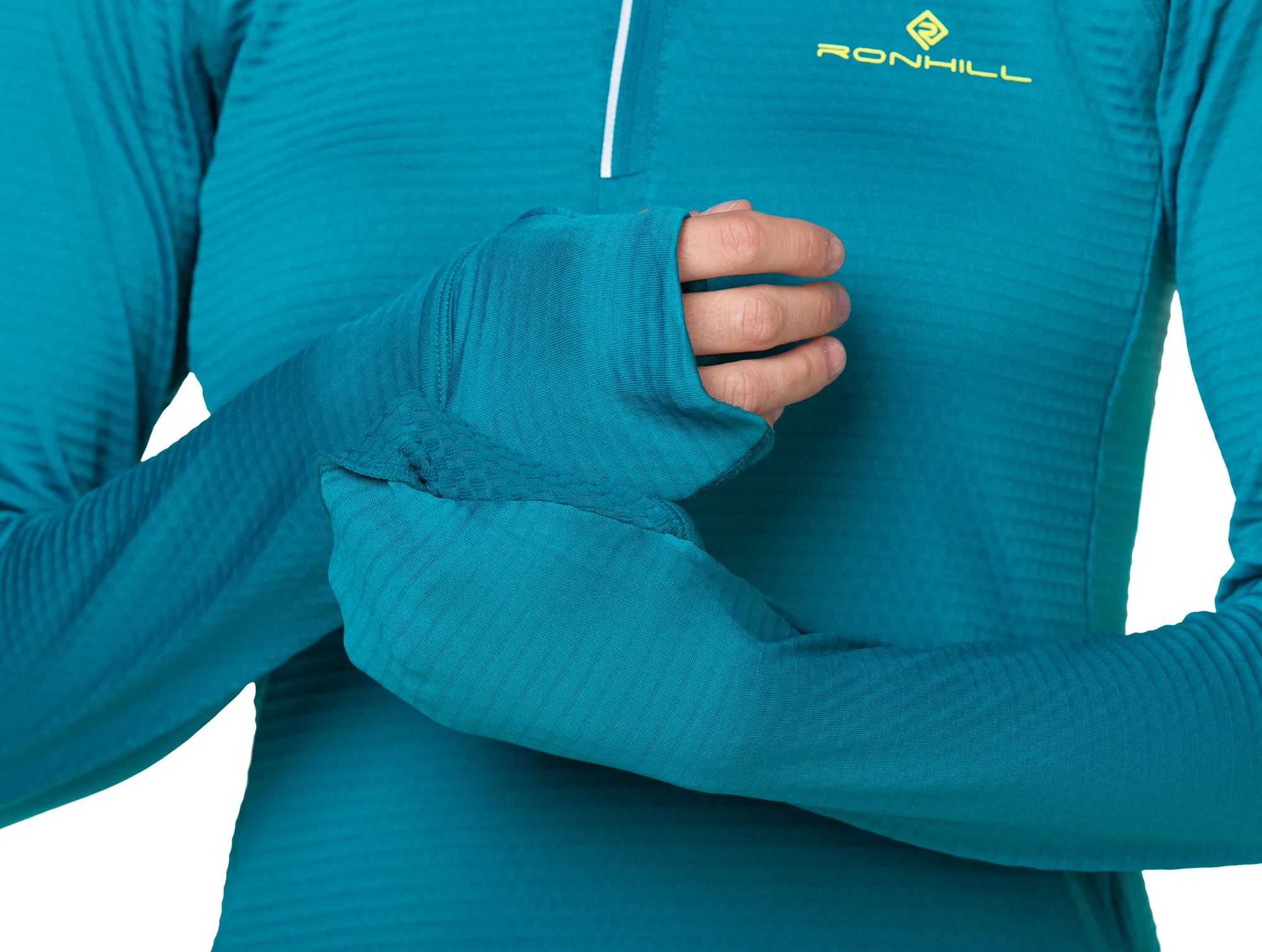 Ronhill Tech Winter Half Zip Long Sleeve Womens Running Top - Blue - Image 4