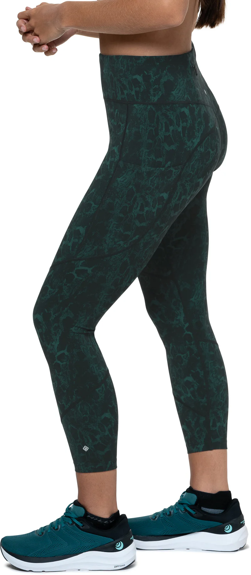 Ronhill Tech Womens 7/8 Running Tights - Green - Image 3