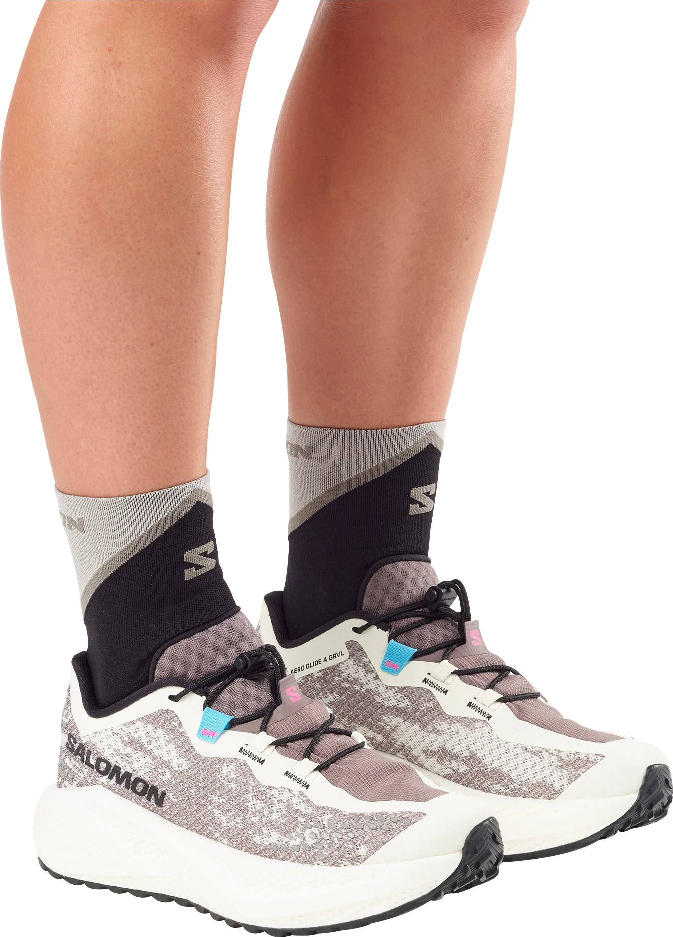Salomon Aero Glide 4 GRVL Womens Trail Running Shoes - White - Image 7