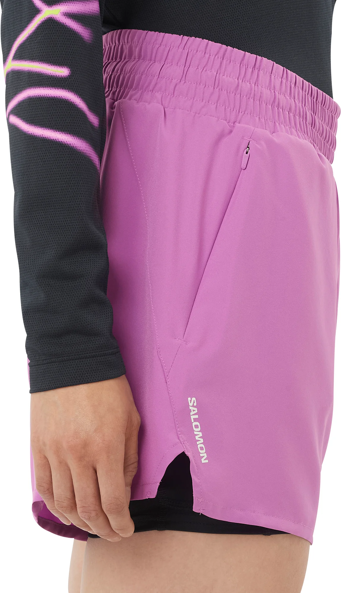 Salomon SHAKEout Core 2 In 1 Womens Running Shorts - Pink - Image 3