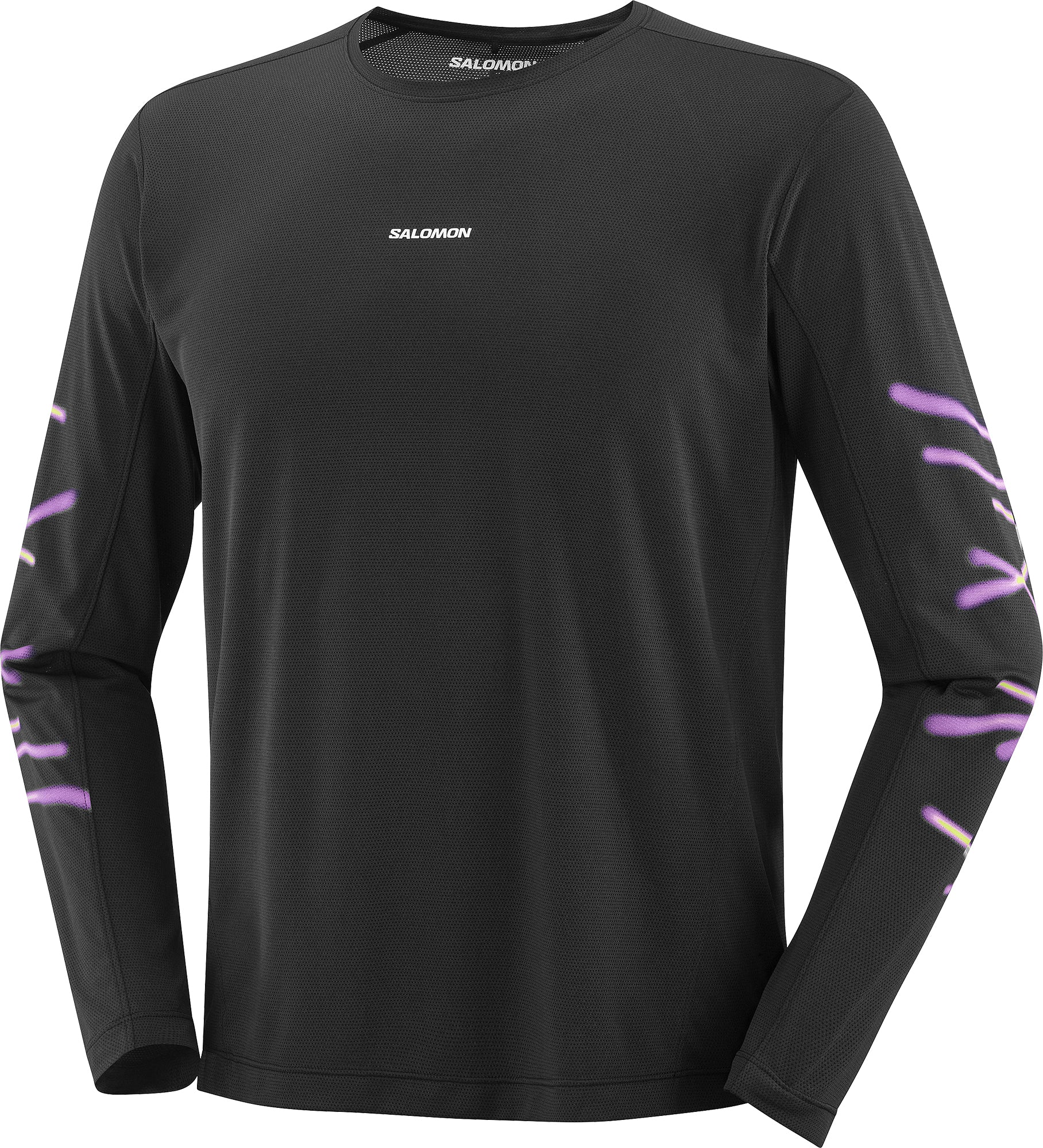 Salomon SHAKEout Core Graphic Long Sleeve Mens Running Top - Black - Image 3