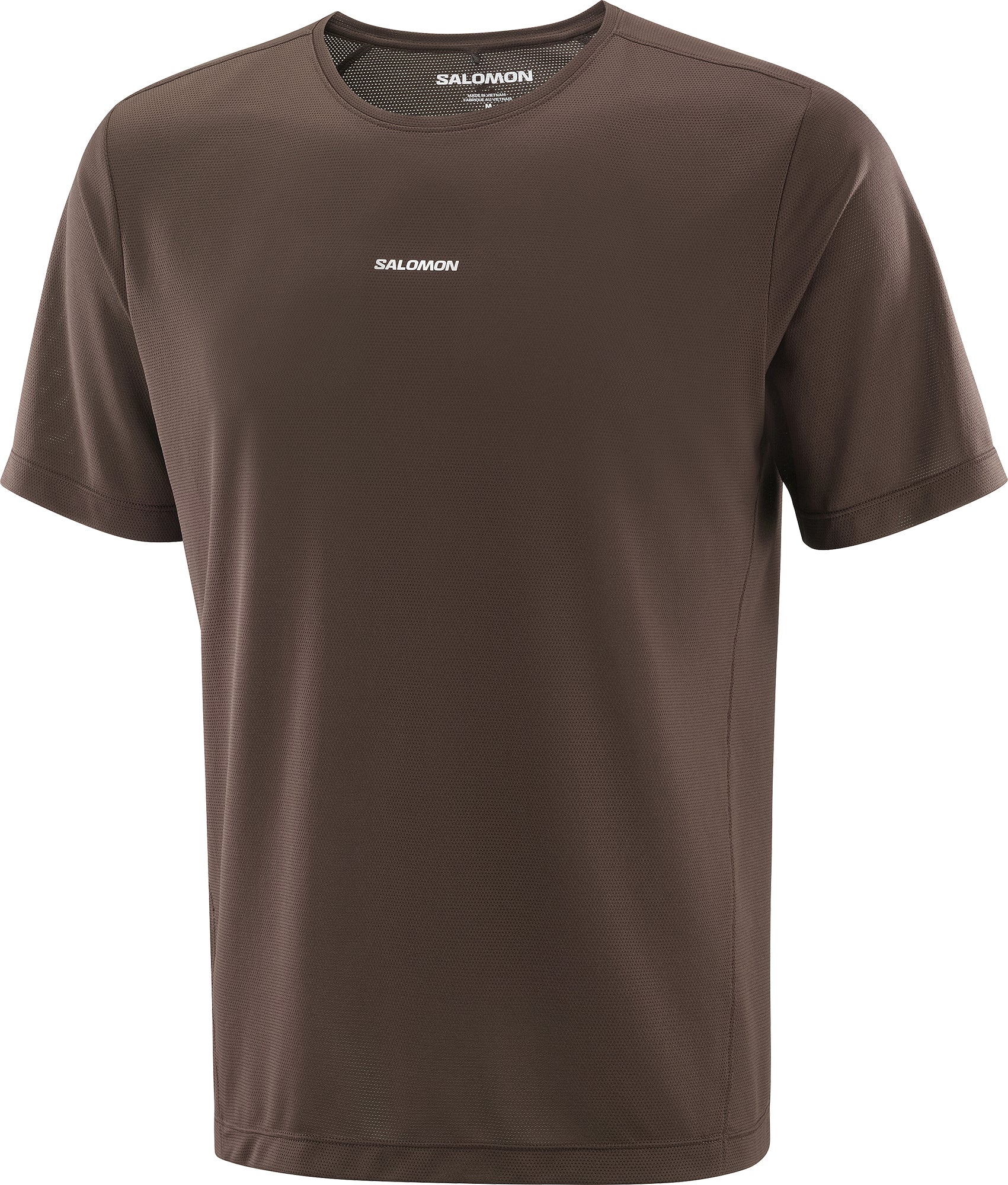 Salomon SHAKEout Core Short Sleeve Mens Running Top - Brown - Image 3