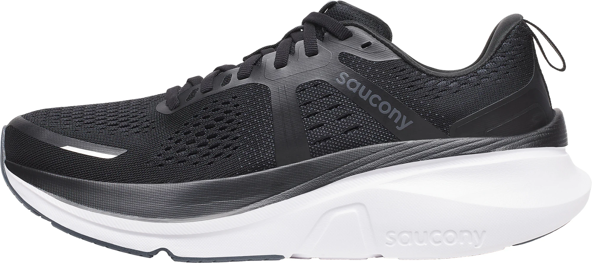 Saucony Guide 18 WIDE FIT Mens Running Shoes - Black - Image 3