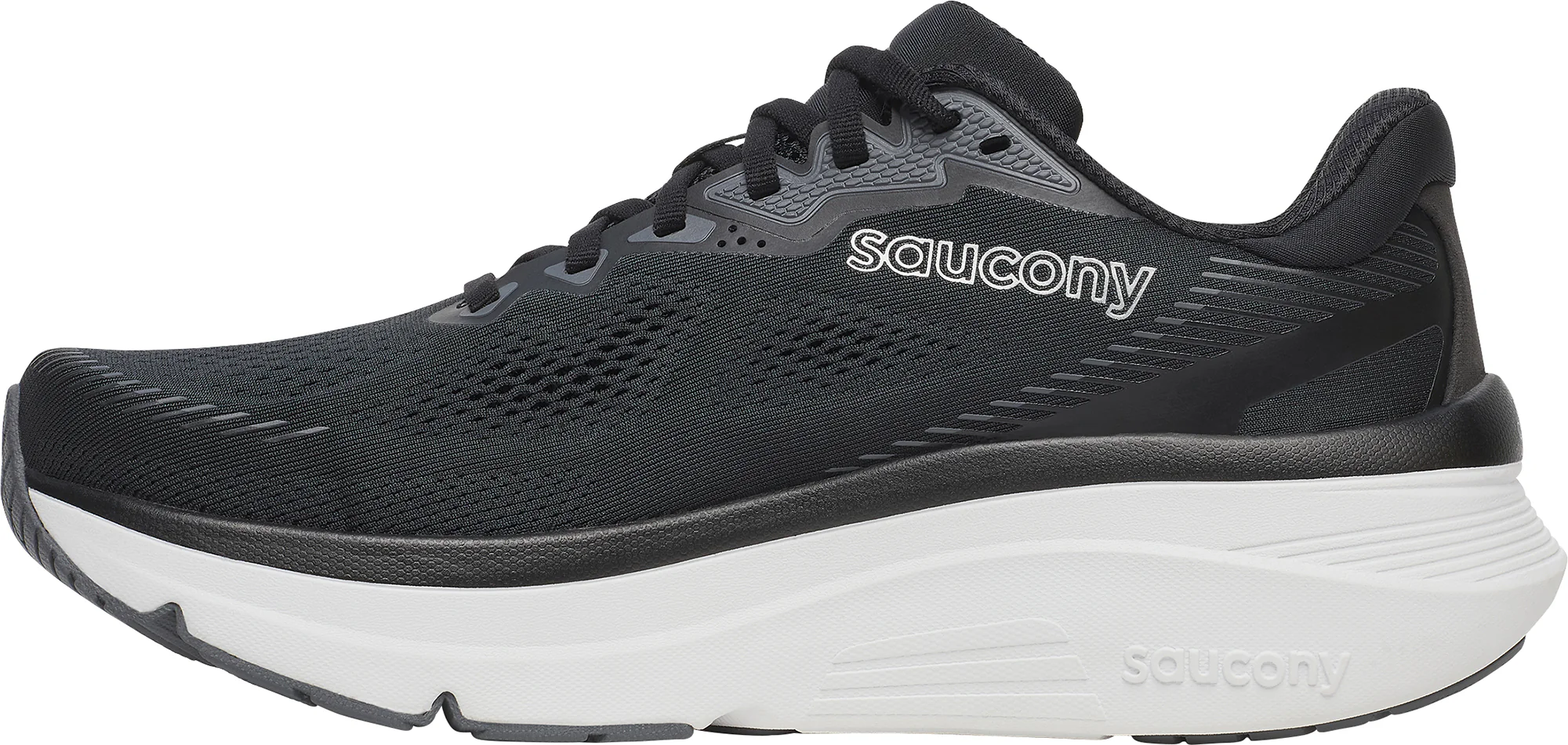 Saucony Guide 19 Mens Running Shoes - Black - Image 3