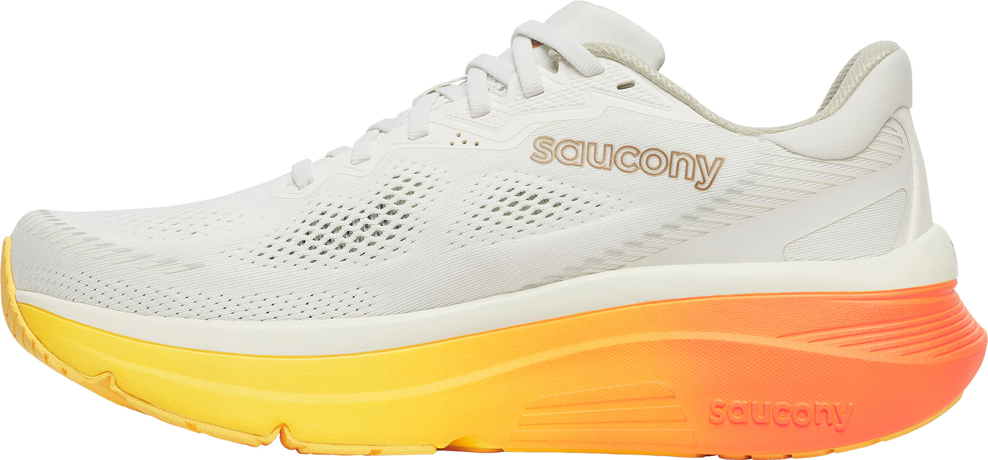 Saucony Guide 19 Mens Running Shoes - White - Image 3
