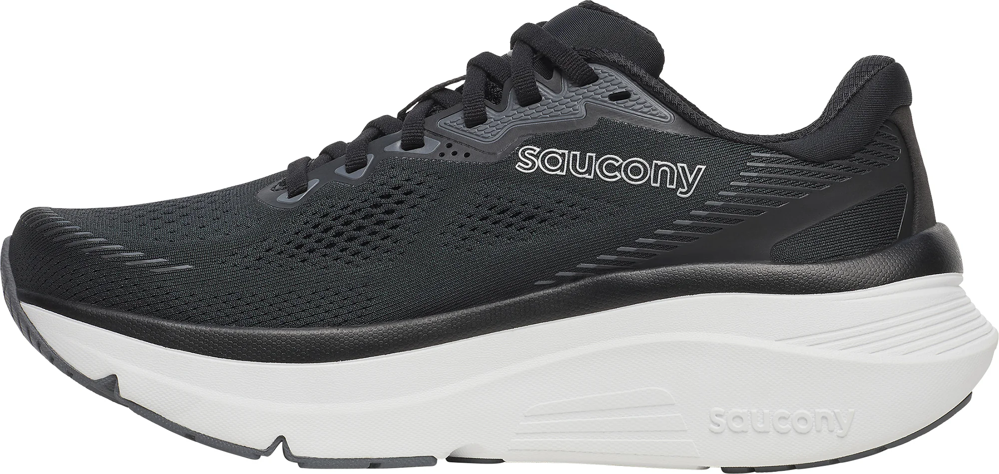 Saucony Guide 19 WIDE FIT Womens Running Shoes - Black - Image 3