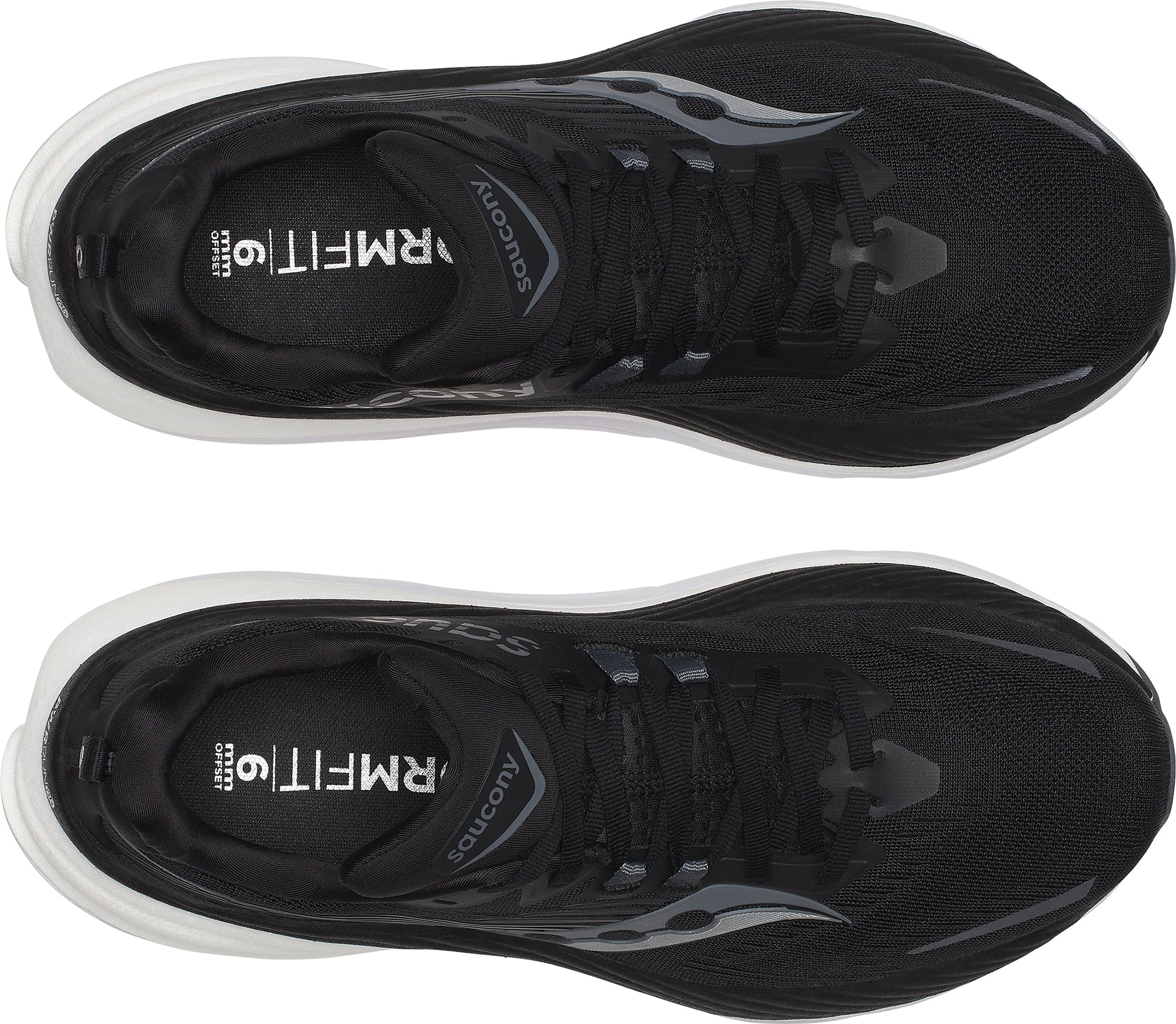 Saucony Hurricane 24 Mens Running Shoes - Black - Image 4