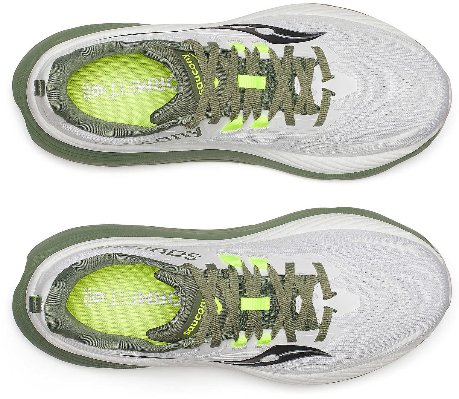 Saucony Hurricane 24 Mens Running Shoes - White - Image 4