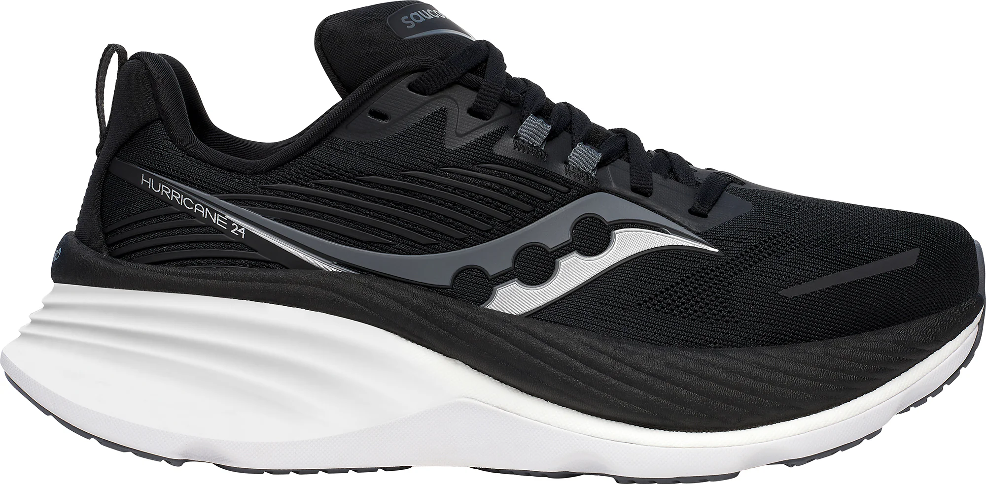 Saucony Hurricane 24 WIDE FIT Womens Running Shoes - Black