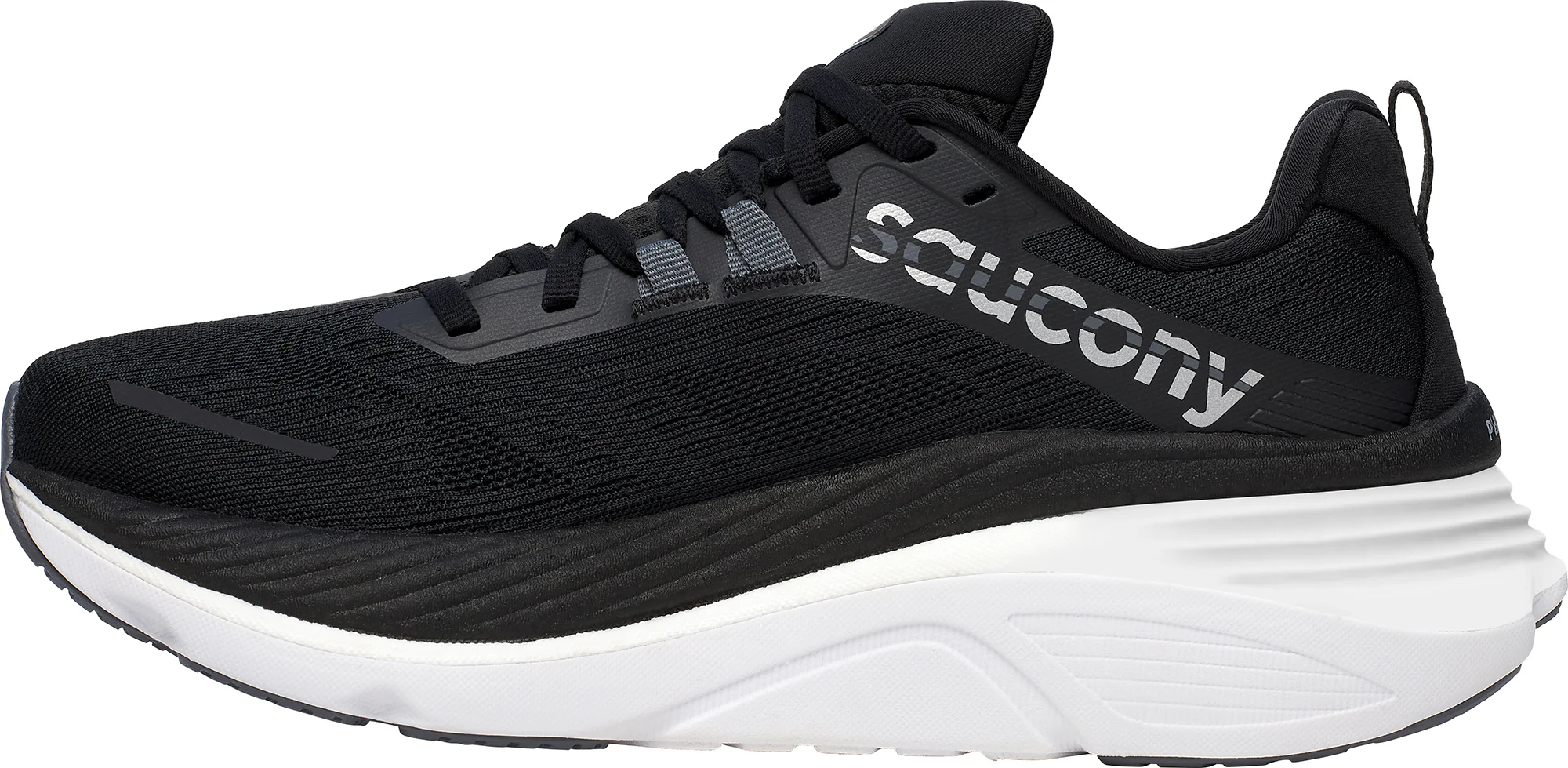 Saucony Hurricane 24 WIDE FIT Womens Running Shoes - Black - Image 3