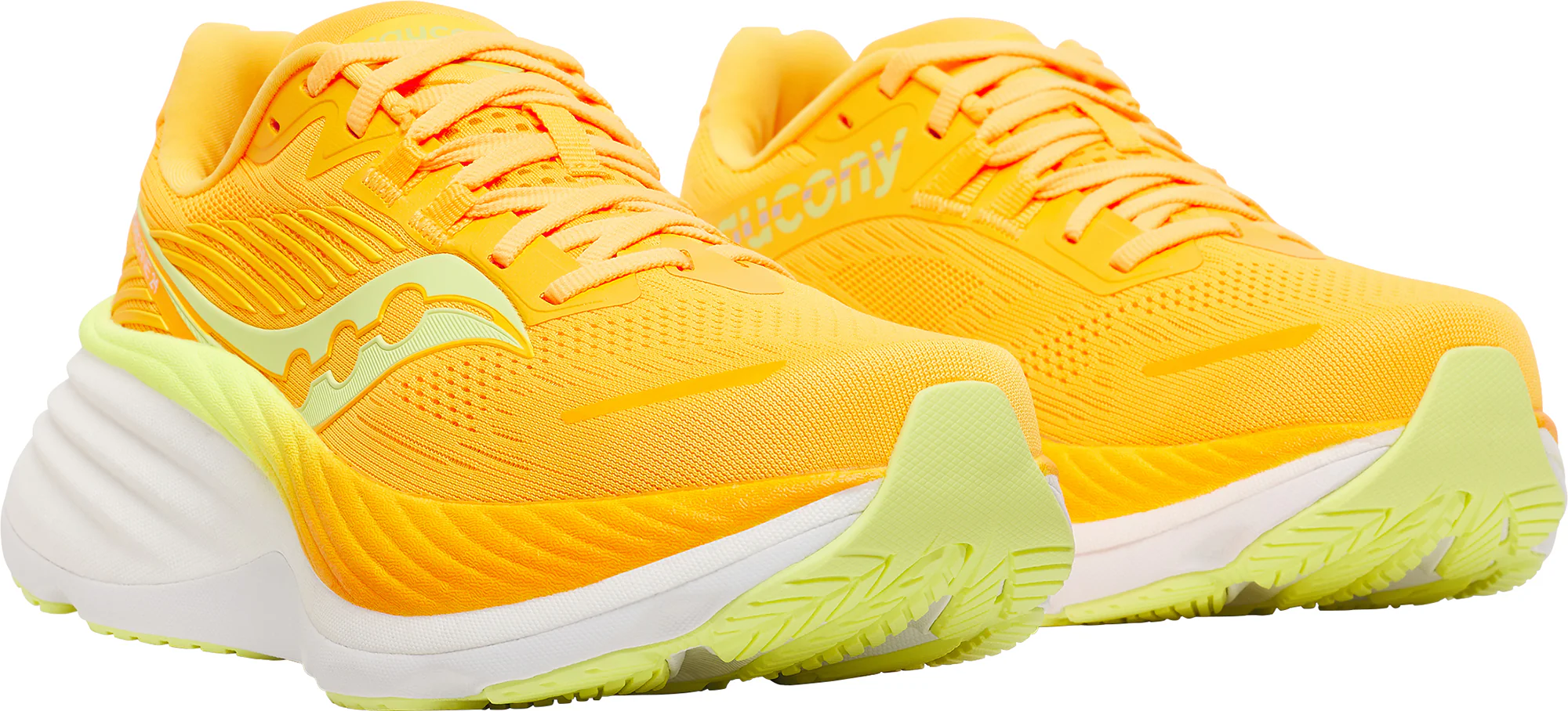 Saucony Hurricane 24 Womens Running Shoes - Yellow - Image 6