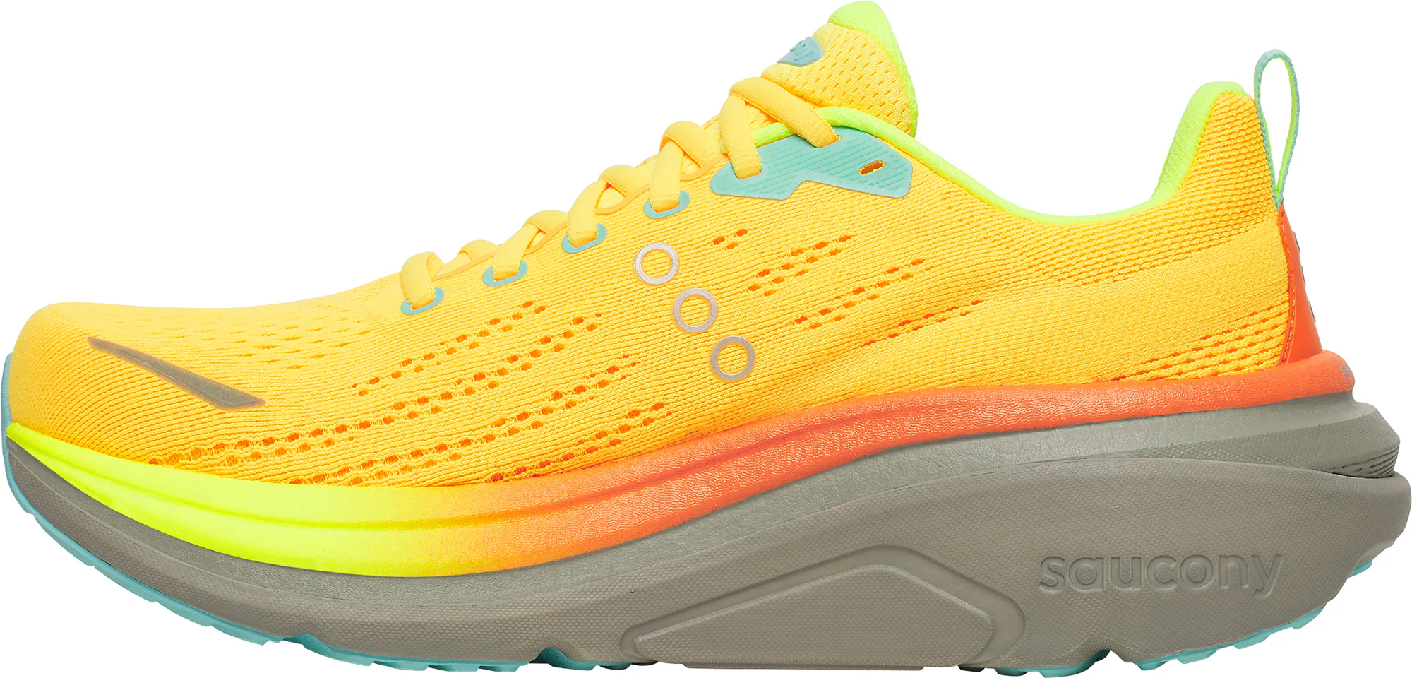 Saucony Hurricane 25 Mens Running Shoes - Yellow - Image 3
