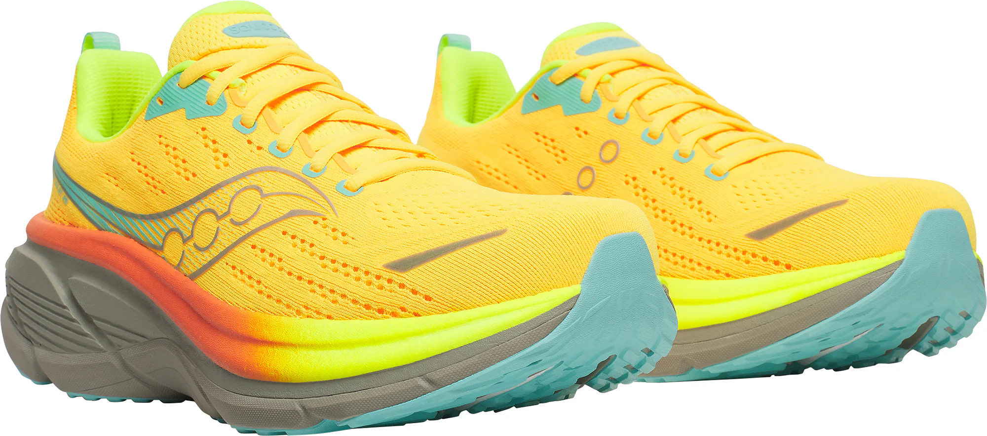 Saucony Hurricane 25 Mens Running Shoes - Yellow - Image 6