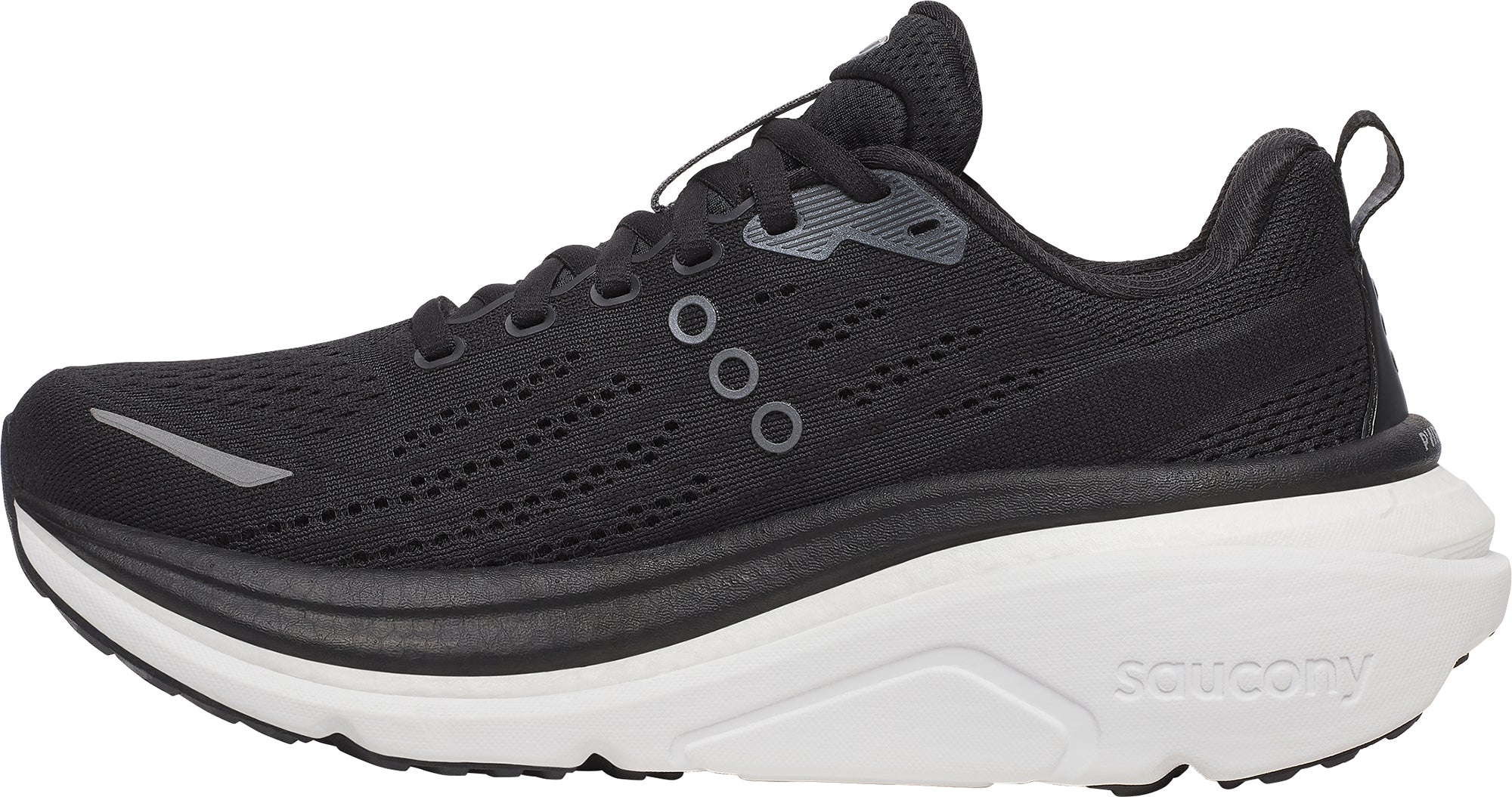 Saucony Hurricane 25 WIDE FIT Womens Running Shoes - Black - Image 3