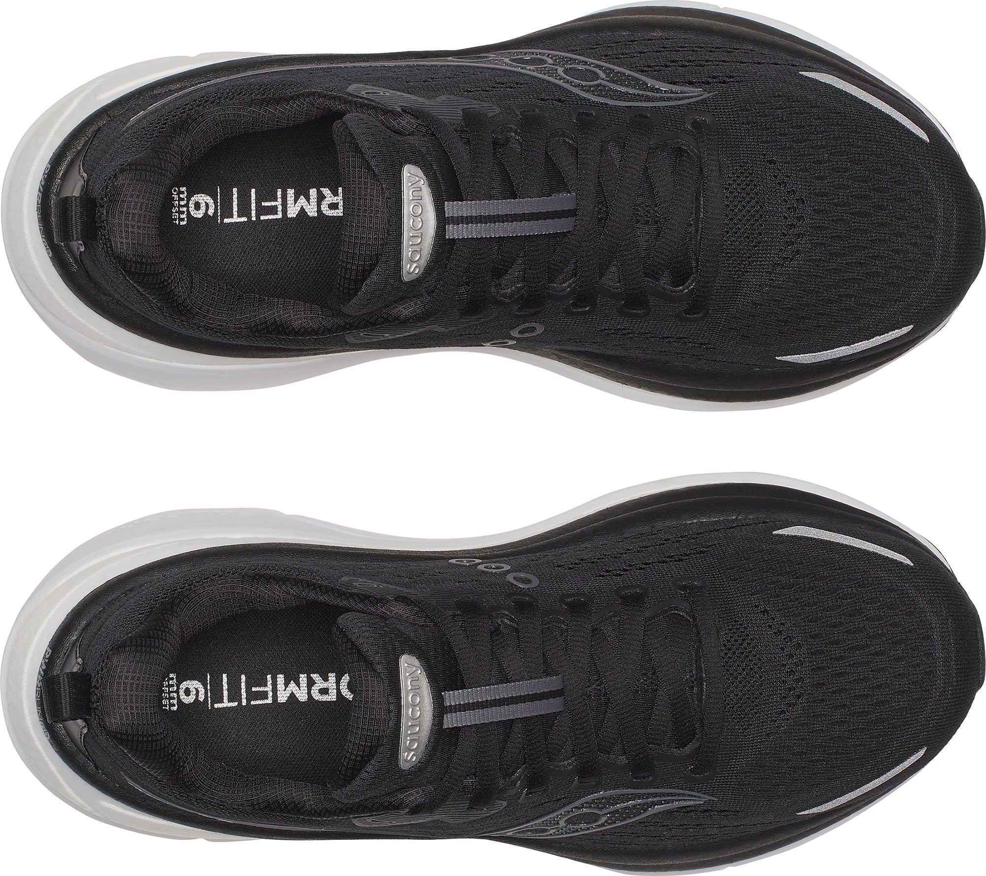Saucony Hurricane 25 WIDE FIT Womens Running Shoes - Black - Image 4