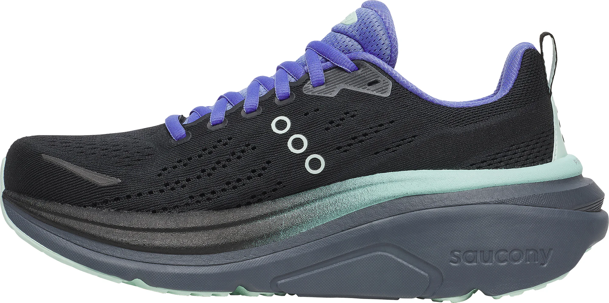 Saucony Hurricane 25 Womens Running Shoes - Black - Image 3