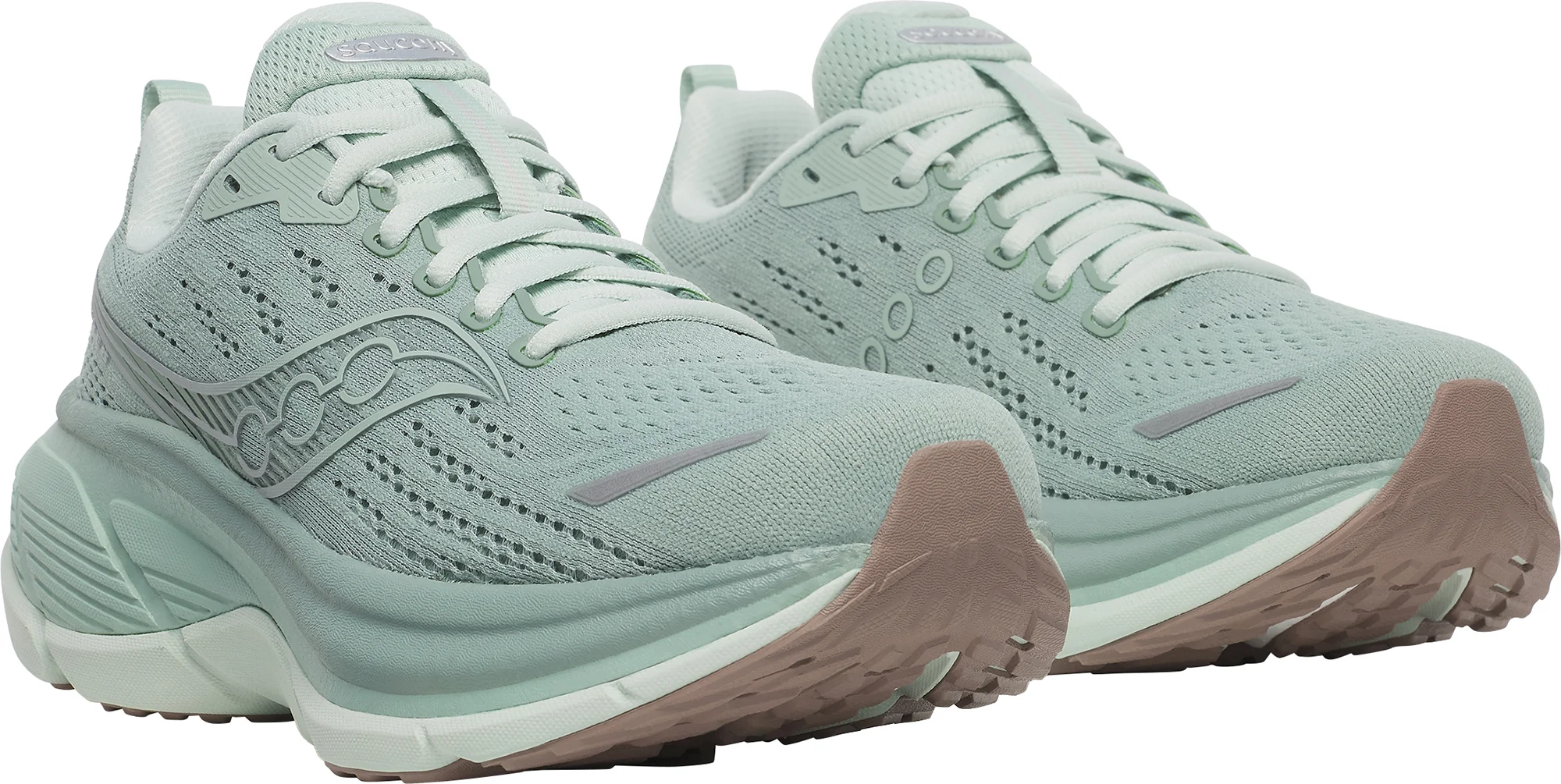 Saucony Hurricane 25 Womens Running Shoes - Green - Image 6