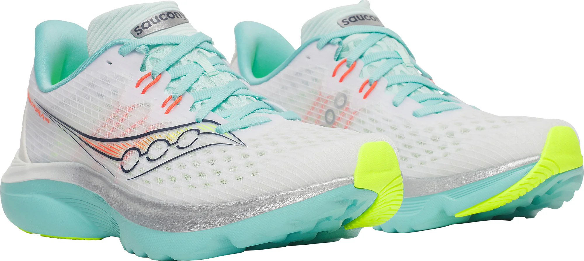 Saucony Kinvara 16 Womens Running Shoes - White - Image 6