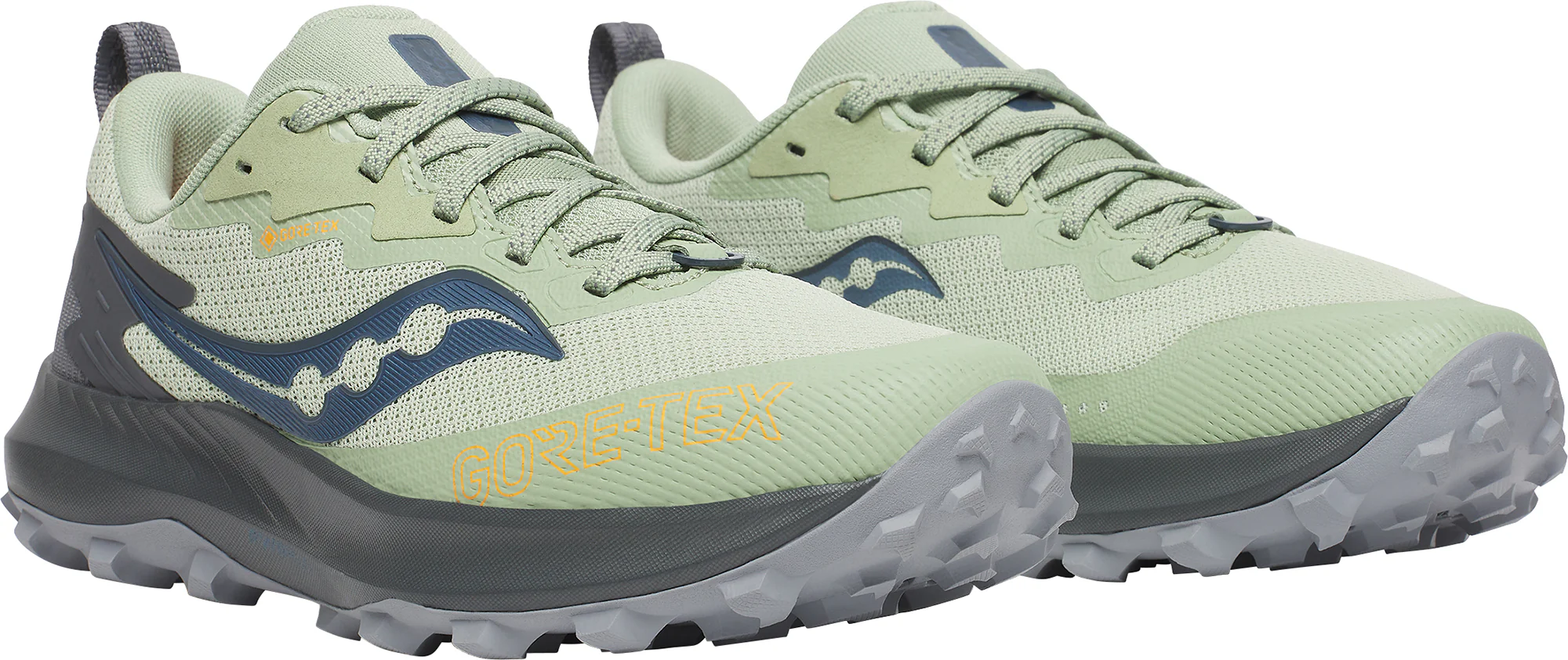 Saucony Peregrine 14 GORE-TEX Womens Trail Running Shoes - Green - Image 6