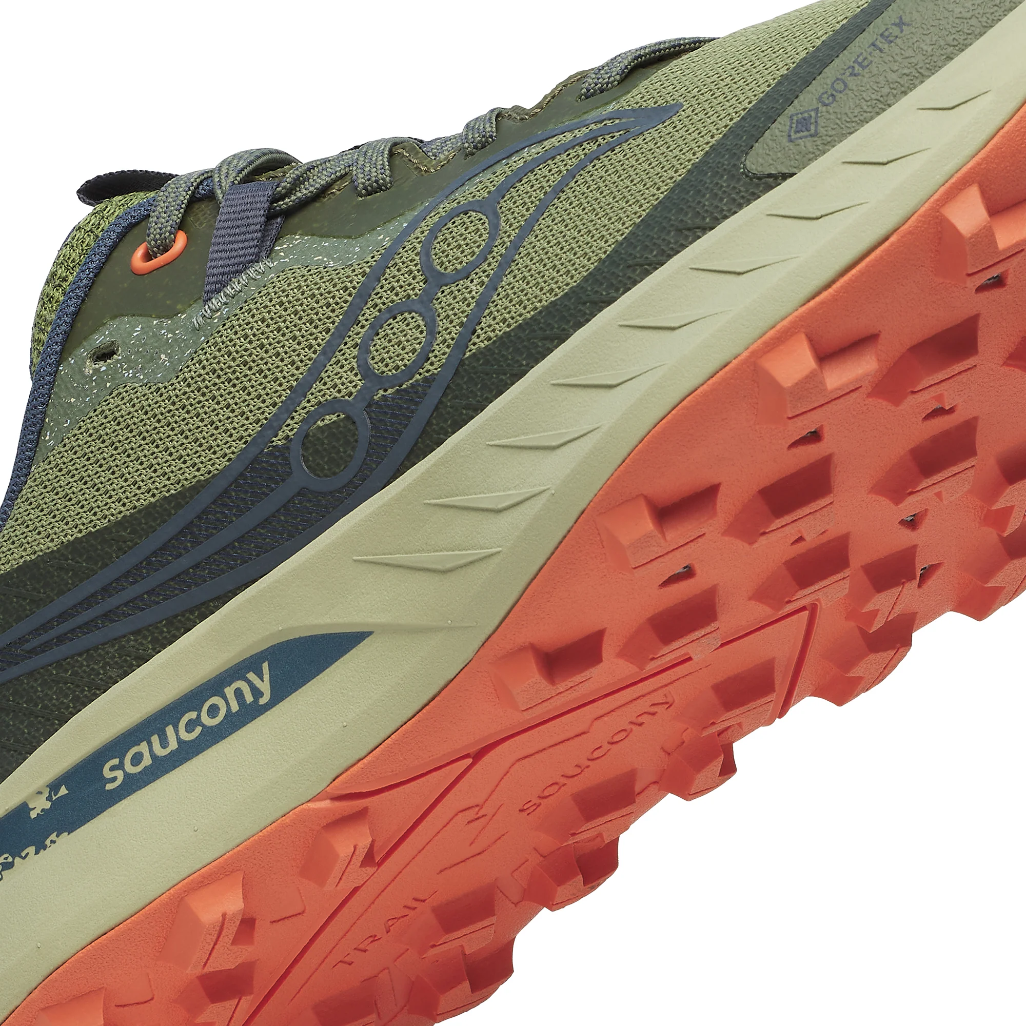 Saucony Peregrine 15 GORE-TEX Womens Trail Running Shoes - Green - Image 8