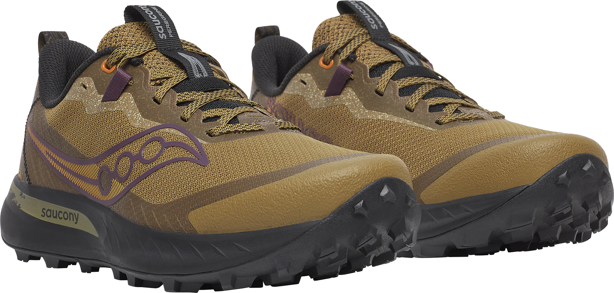 Saucony Peregrine 15 Mens Trail Running Shoes - Brown - Image 6