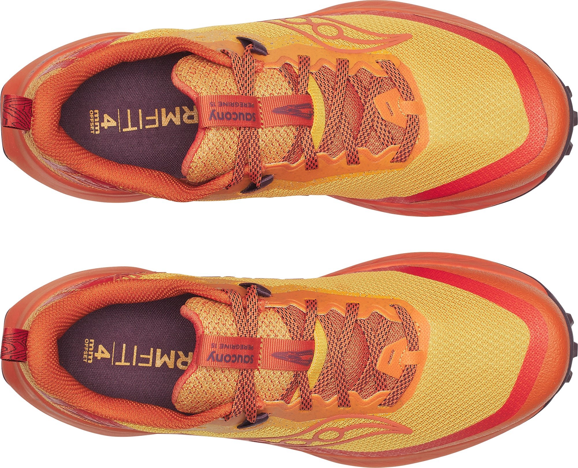 Saucony Peregrine 15 Mens Trail Running Shoes - Orange - Image 4