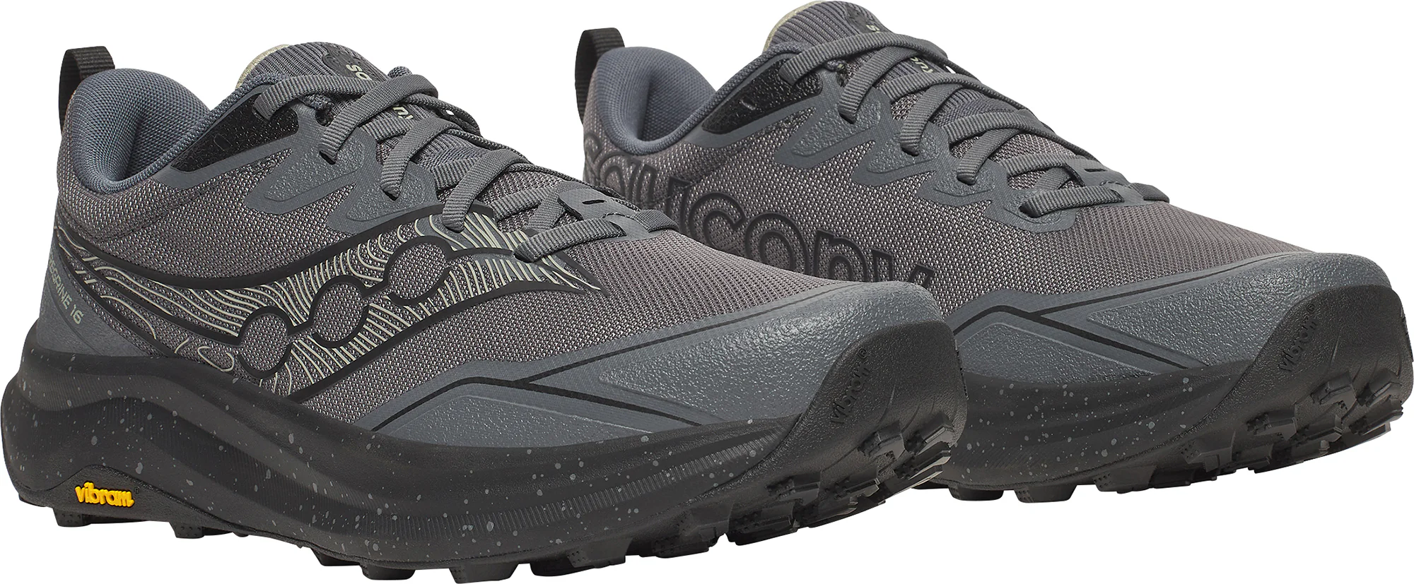 Saucony Peregrine 16 Mens Trail Running Shoes - Grey - Image 6