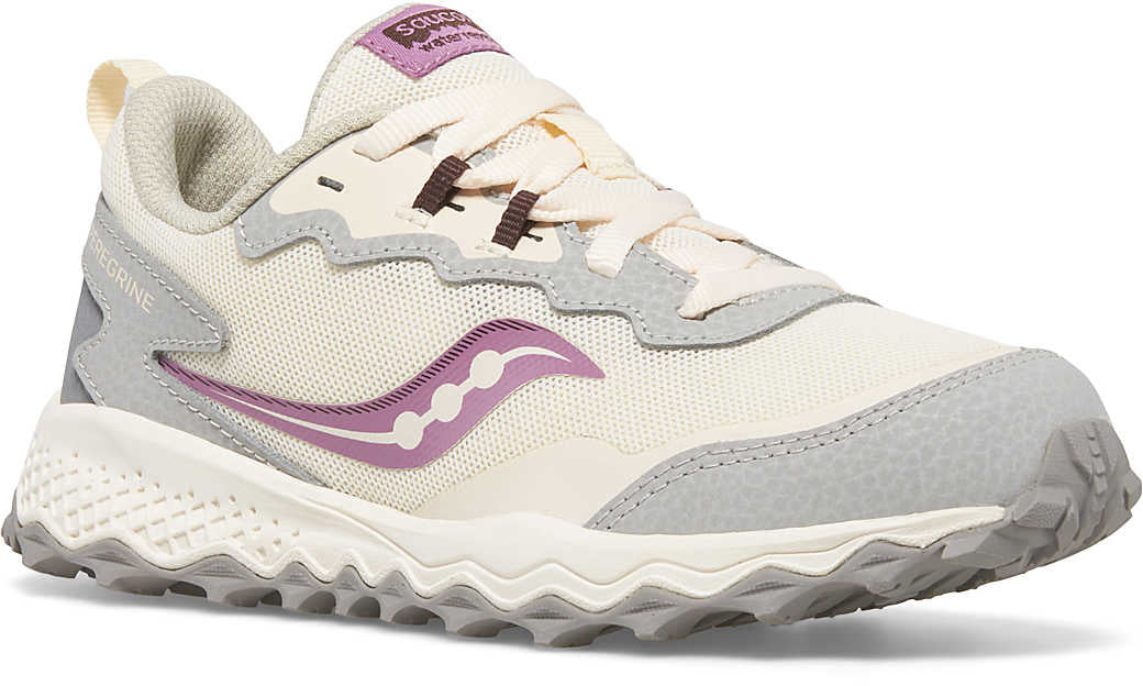 Saucony Peregrine KDZ Junior Trail Running Shoes - Cream - Image 5