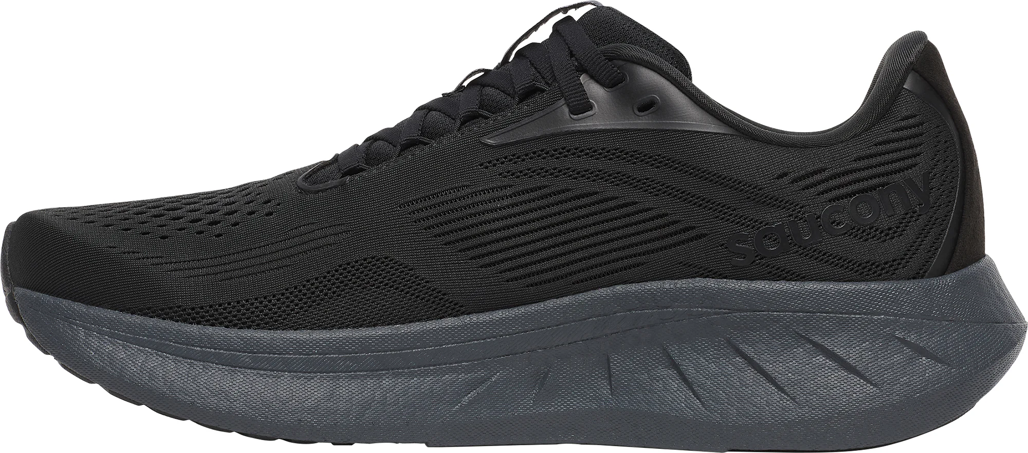 Saucony Ride 18 Mens Running Shoes - Black - Image 3