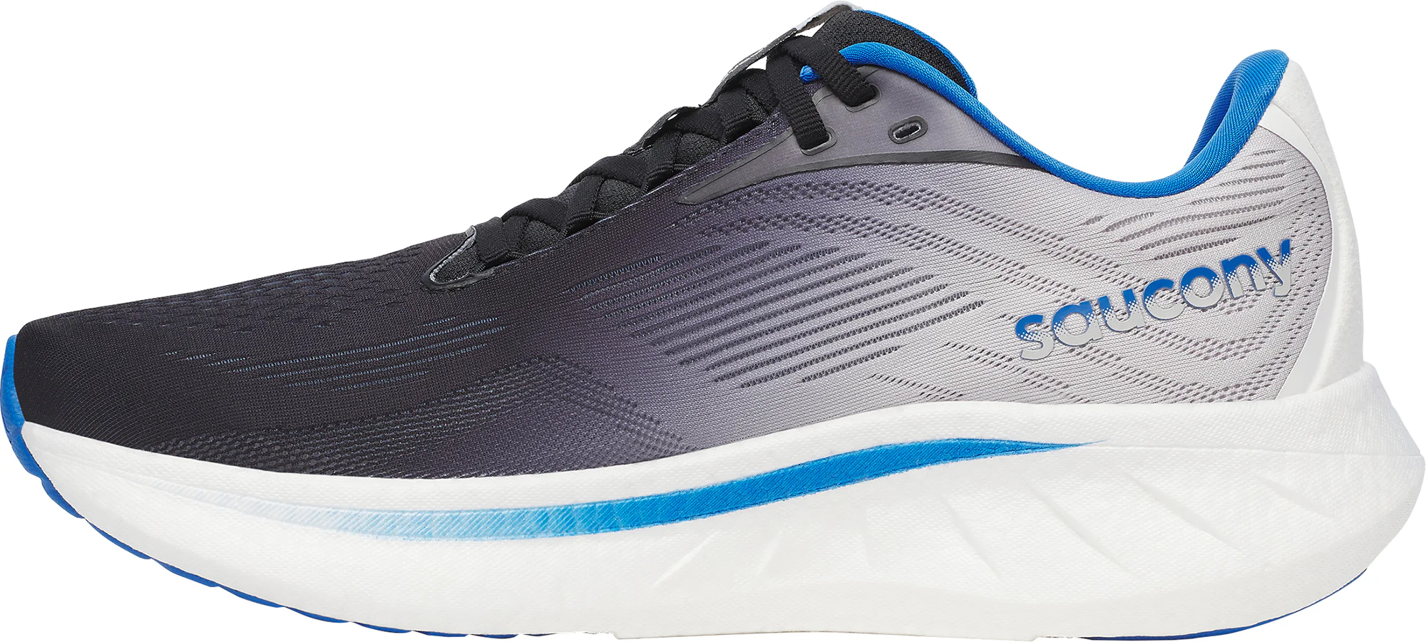Saucony Ride 18 Mens Running Shoes - Black - Image 3