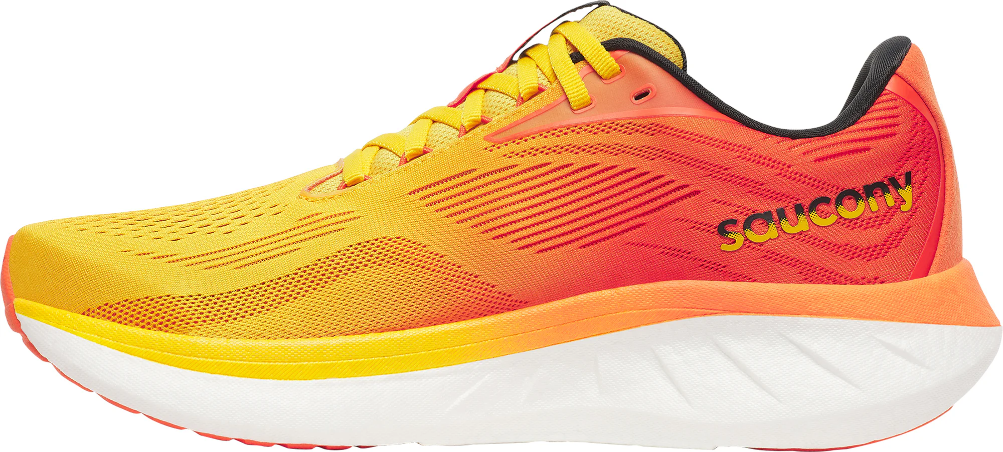 Saucony Ride 18 Mens Running Shoes - Yellow - Image 3