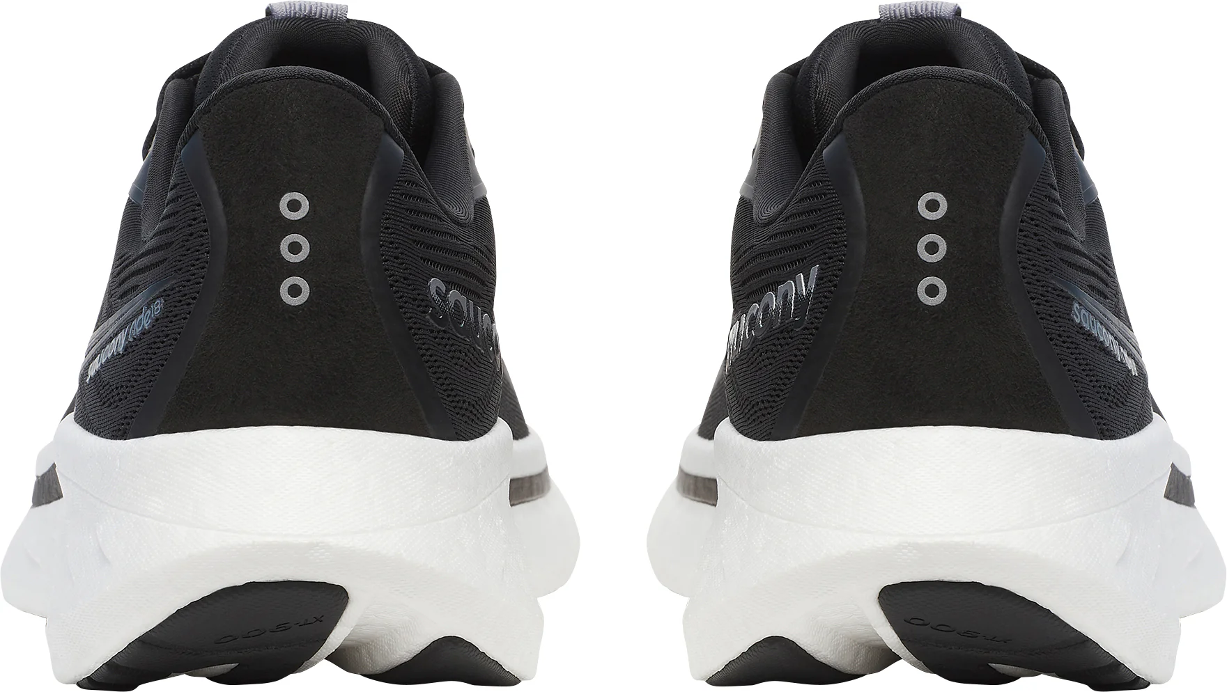 Saucony Ride 18 WIDE FIT Mens Running Shoes - Black - Image 3