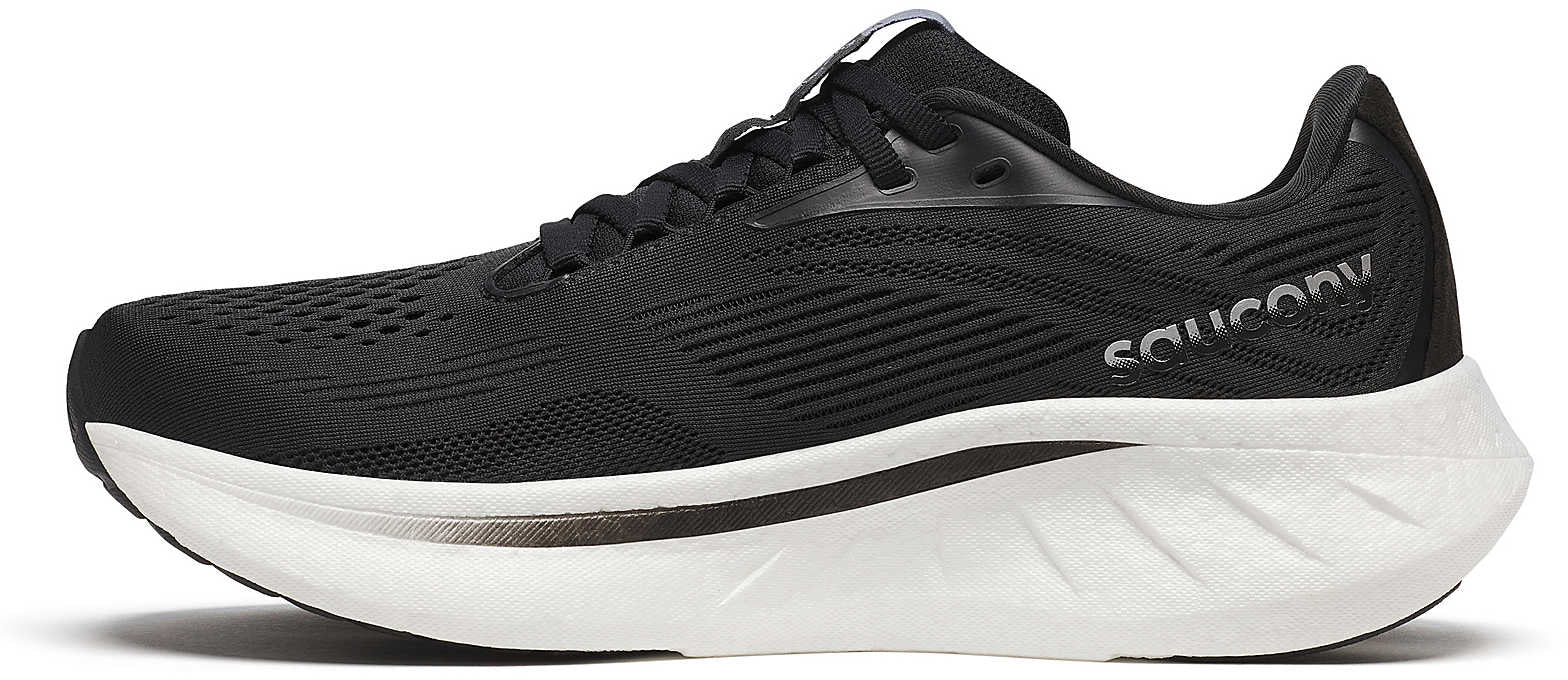 Saucony Ride 18 WIDE FIT Womens Running Shoes - Black - Image 3