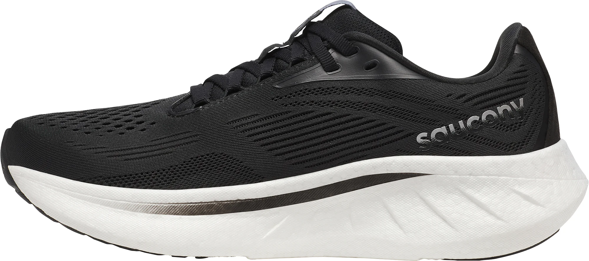 Saucony Ride 18 Womens Running Shoes - Black - Image 3