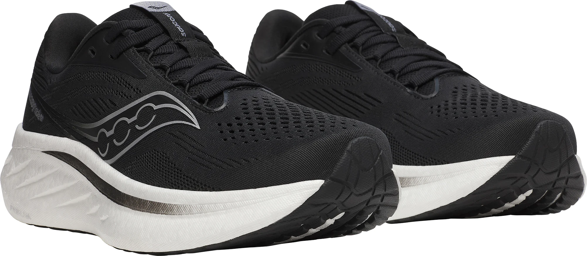Saucony Ride 18 Womens Running Shoes - Black - Image 6