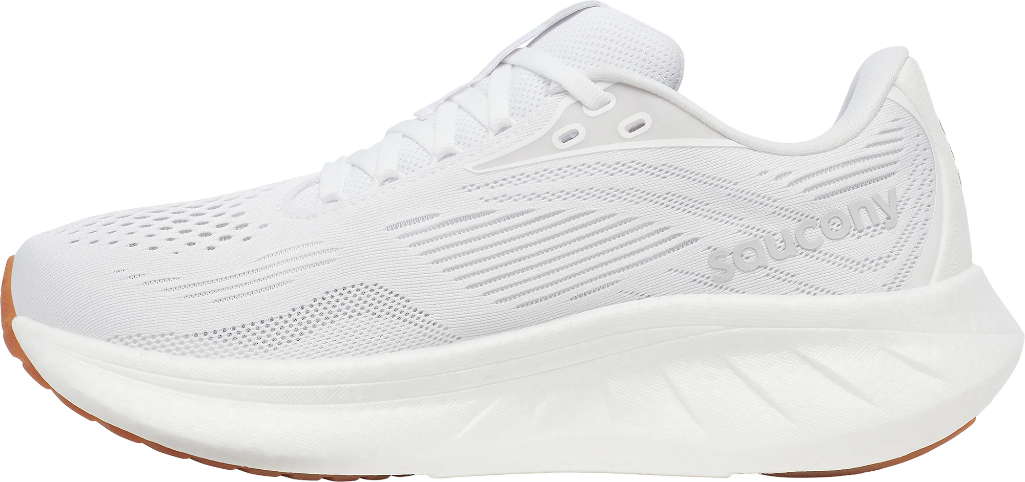 Saucony Ride 18 Womens Running Shoes - White - Image 3
