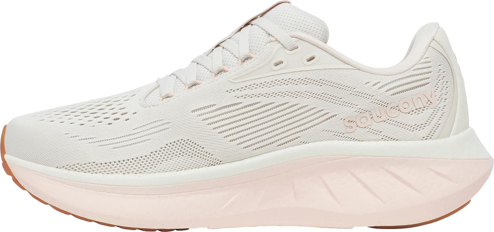 Saucony Ride 18 Womens Running Shoes - White - Image 3