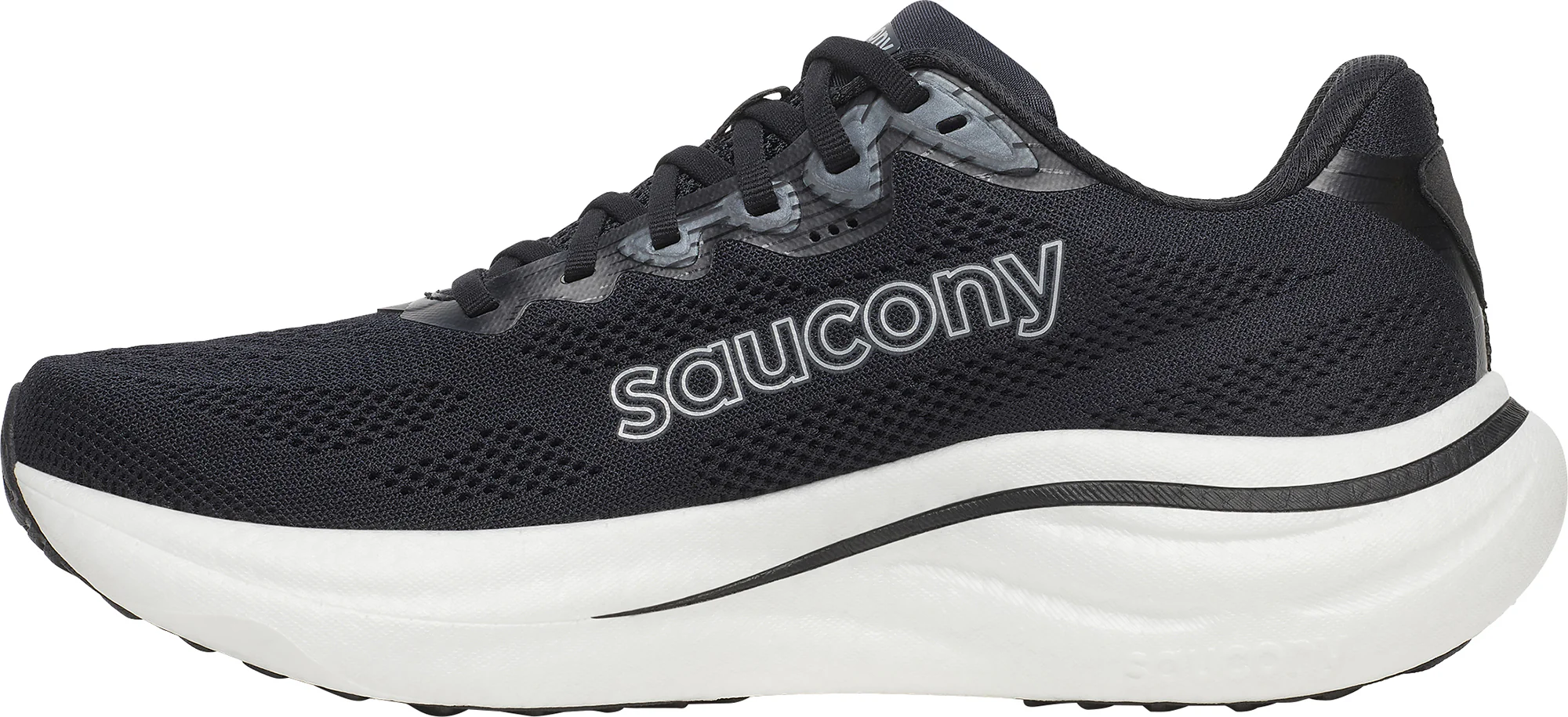 Saucony Ride 19 Mens Running Shoes - Black - Image 3