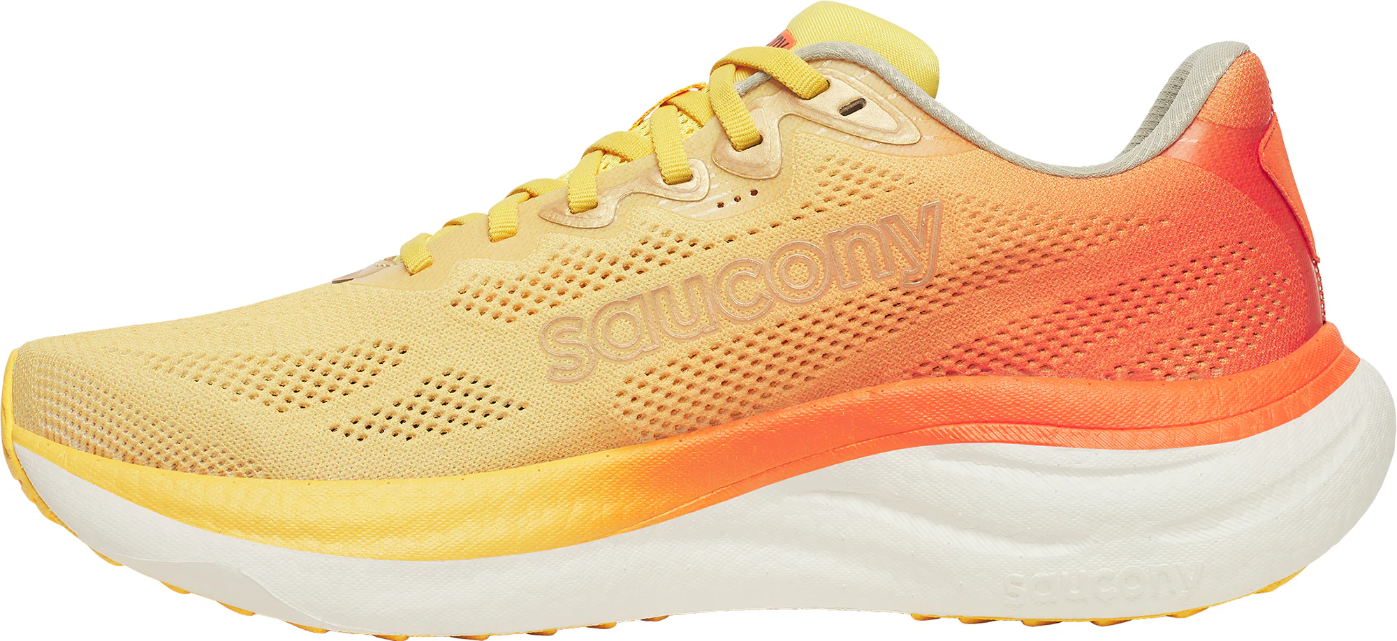 Saucony Ride 19 Mens Running Shoes - Yellow - Image 3