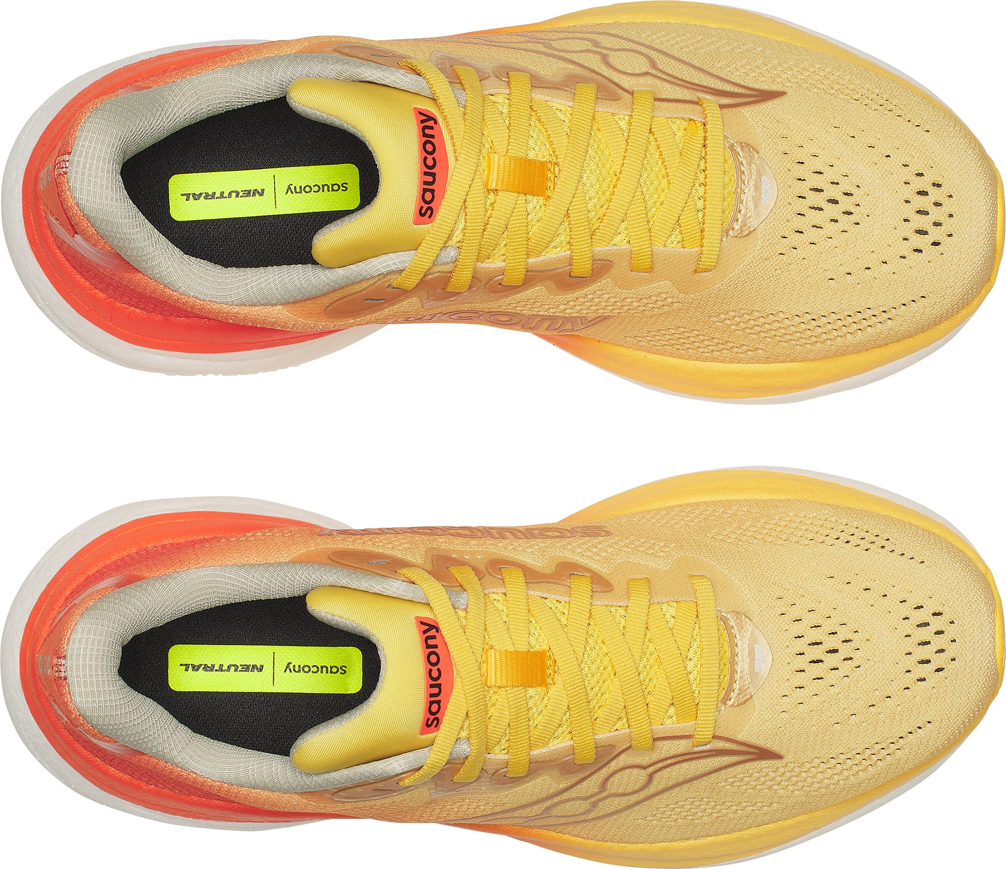 Saucony Ride 19 Mens Running Shoes - Yellow - Image 4
