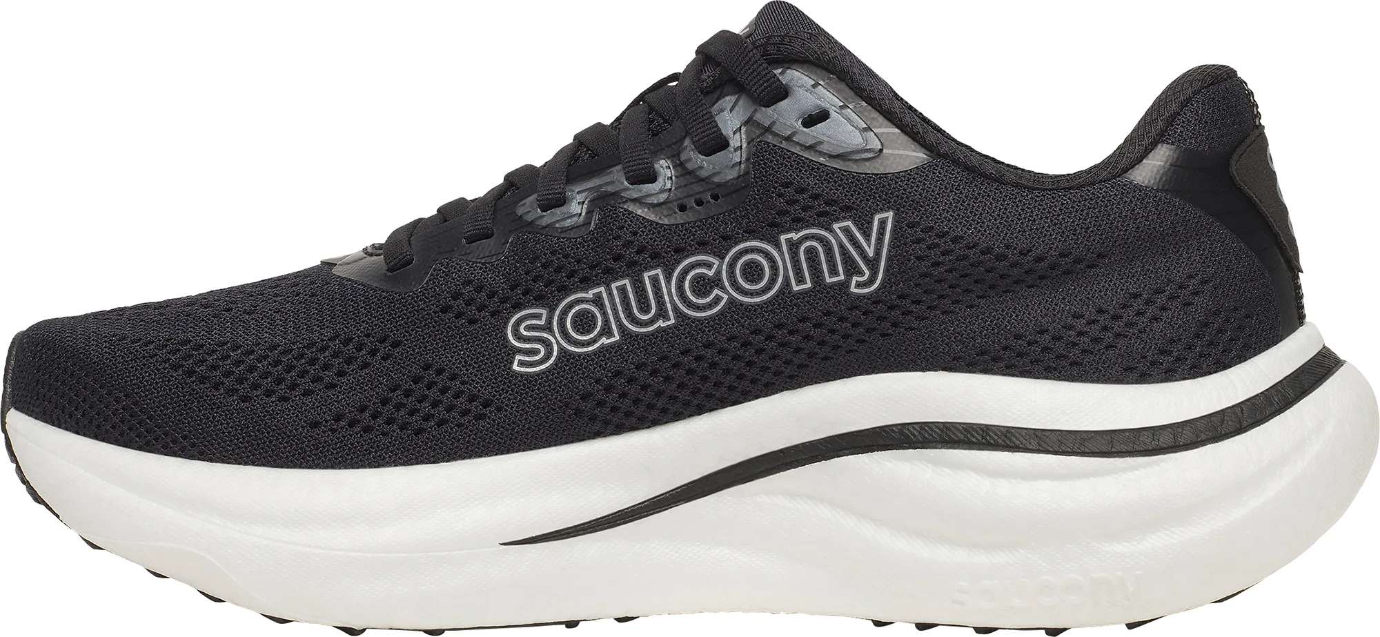 Saucony Ride 19 Womens Running Shoes - Black - Image 3