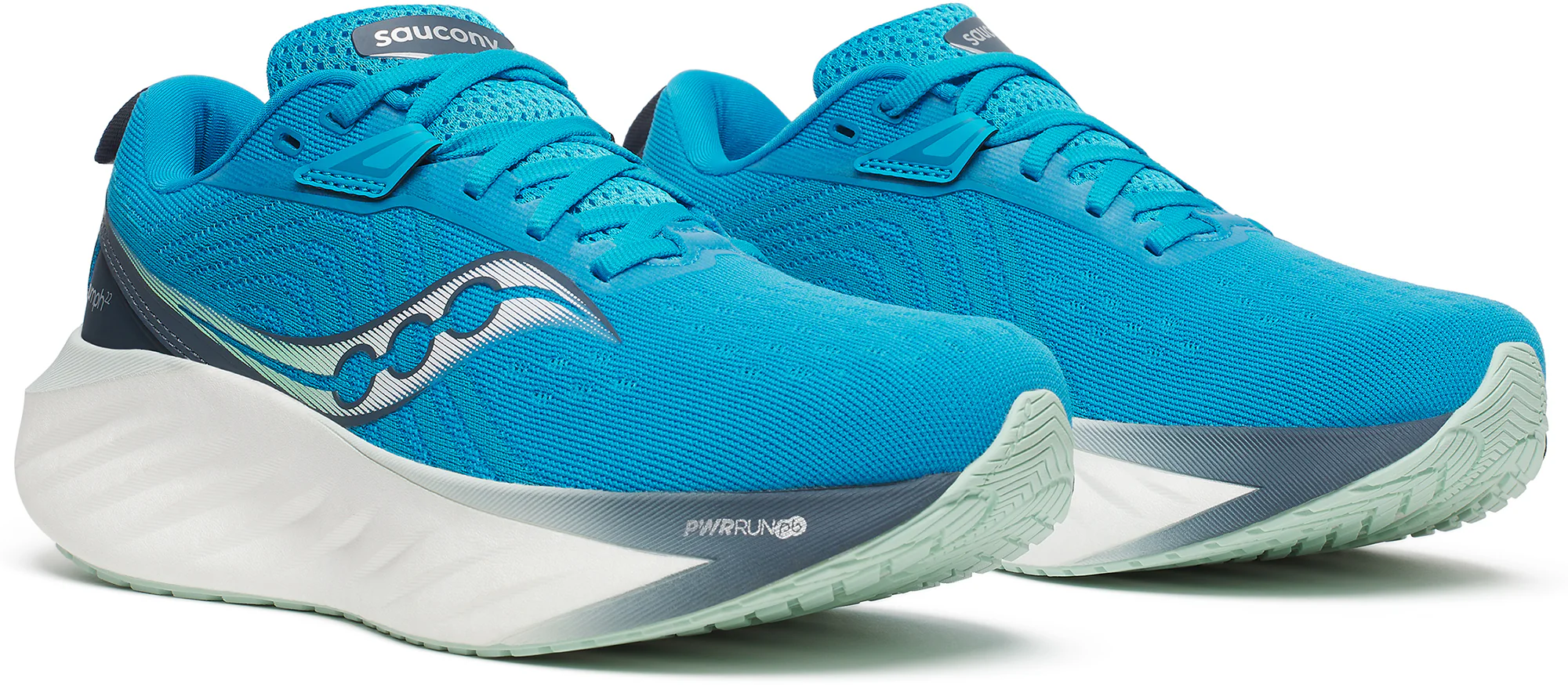 Saucony Triumph 22 Womens Running Shoes - Blue - Image 6