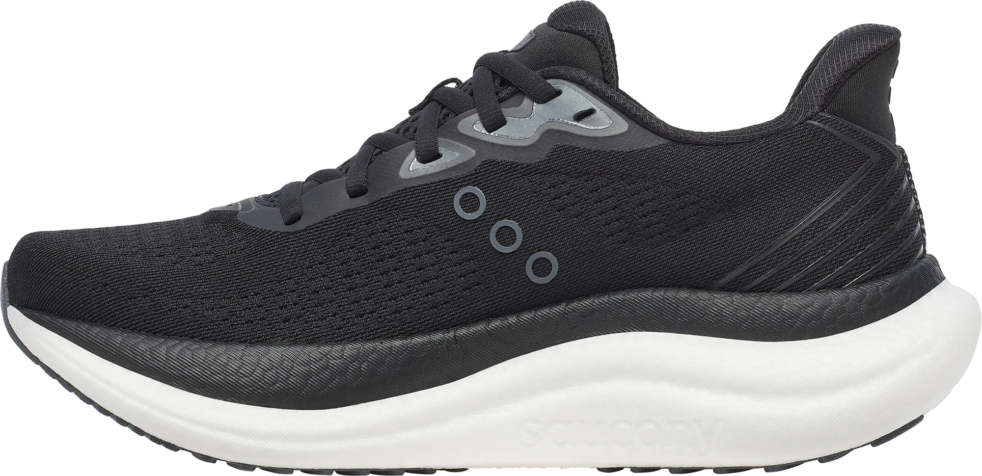 Saucony Triumph 23 WIDE FIT Womens Running Shoes - Black - Image 3