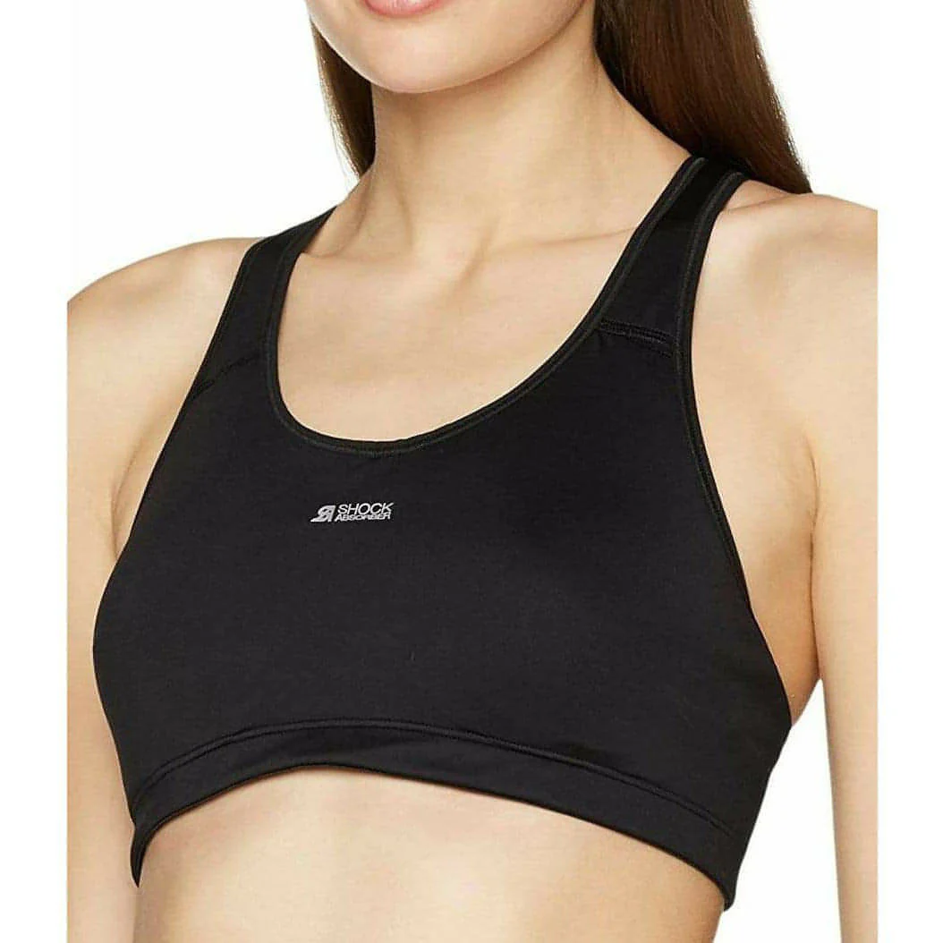 Shock Absorber Active Crop Top Womens Sports Bra - Black - Image 3
