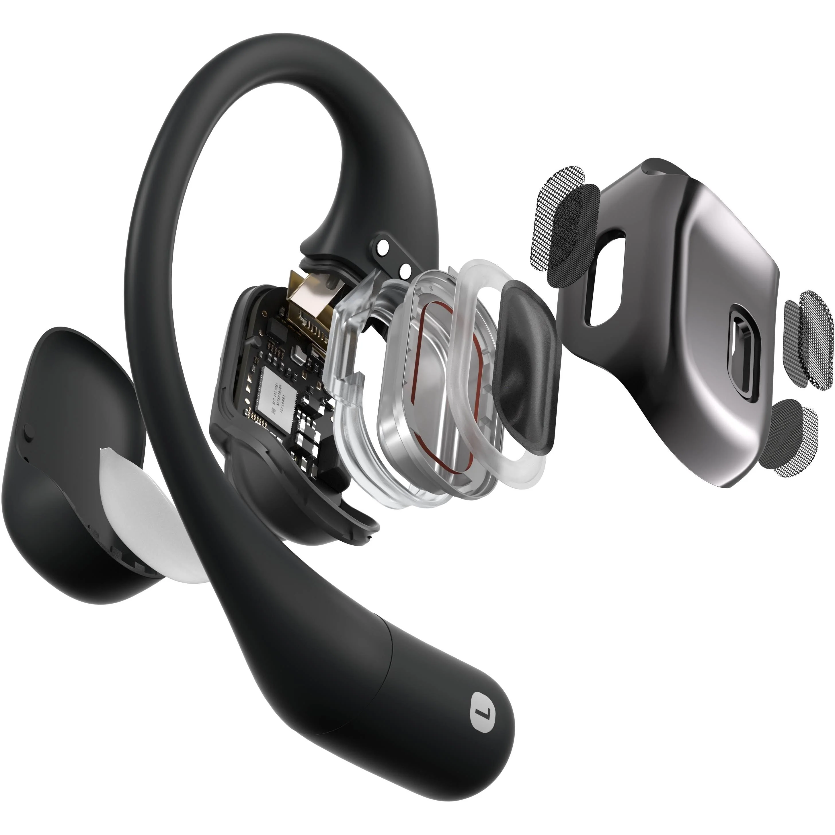 Shokz OpenFit Wireless Bone Conduction Running Headphones - Black - Image 5