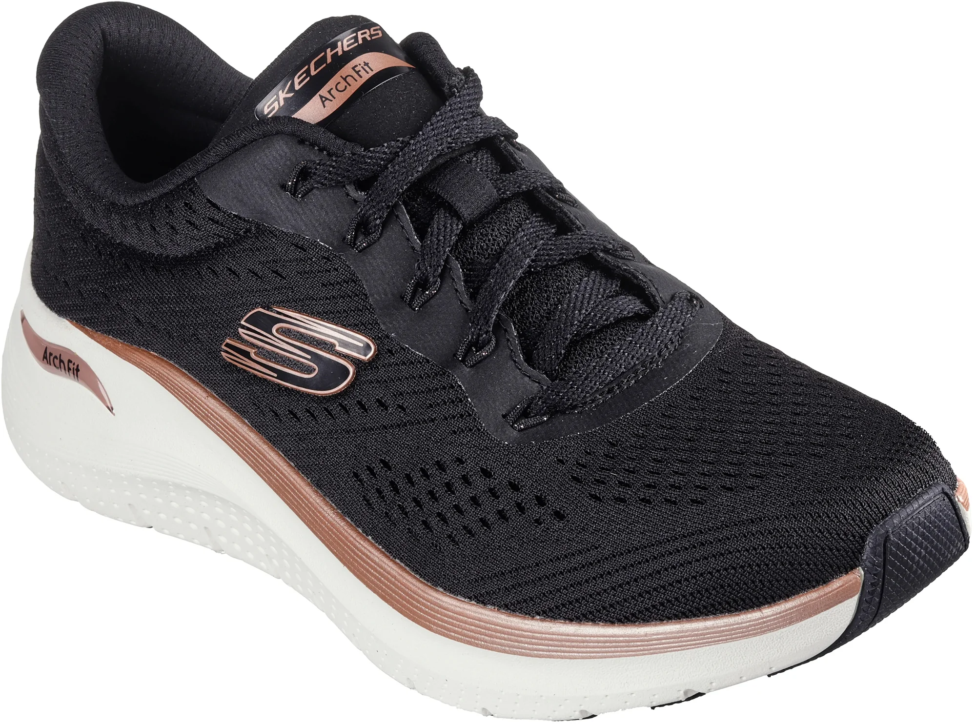 Skechers Arch Fit 2.0 Glow The Distance Womens Shoes - Black - Image 2