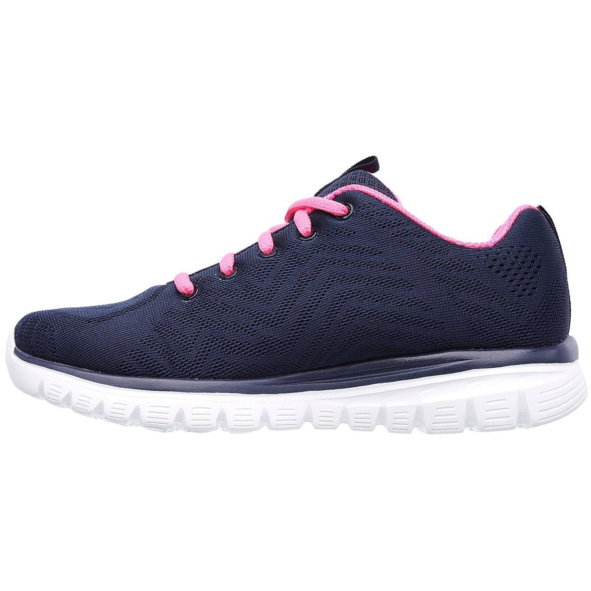 Skechers Graceful WIDE FIT Womens Training Shoes - Navy - Image 3