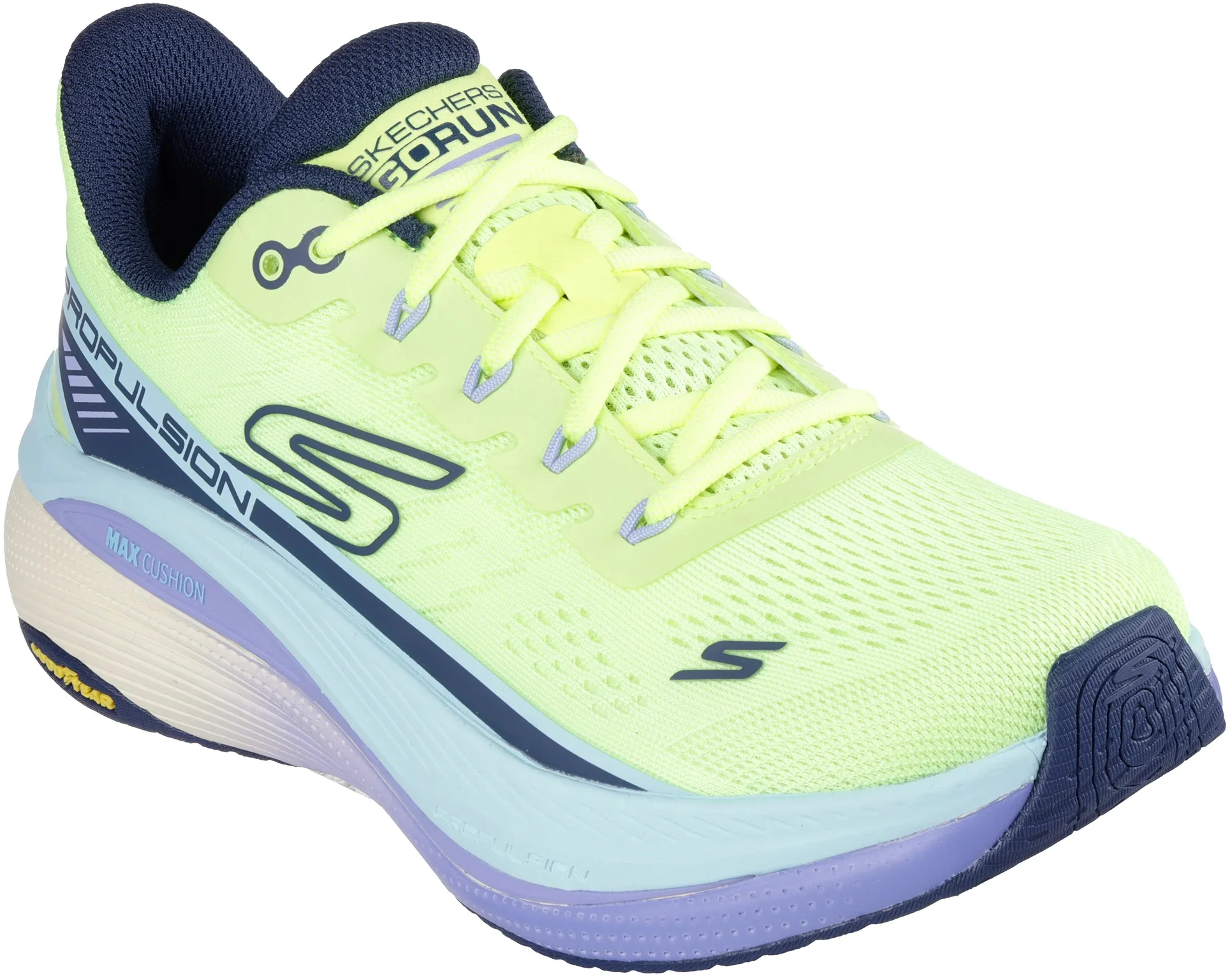 Skechers Max Cushioning Propulsion Womens Running Shoes - Yellow - Image 5