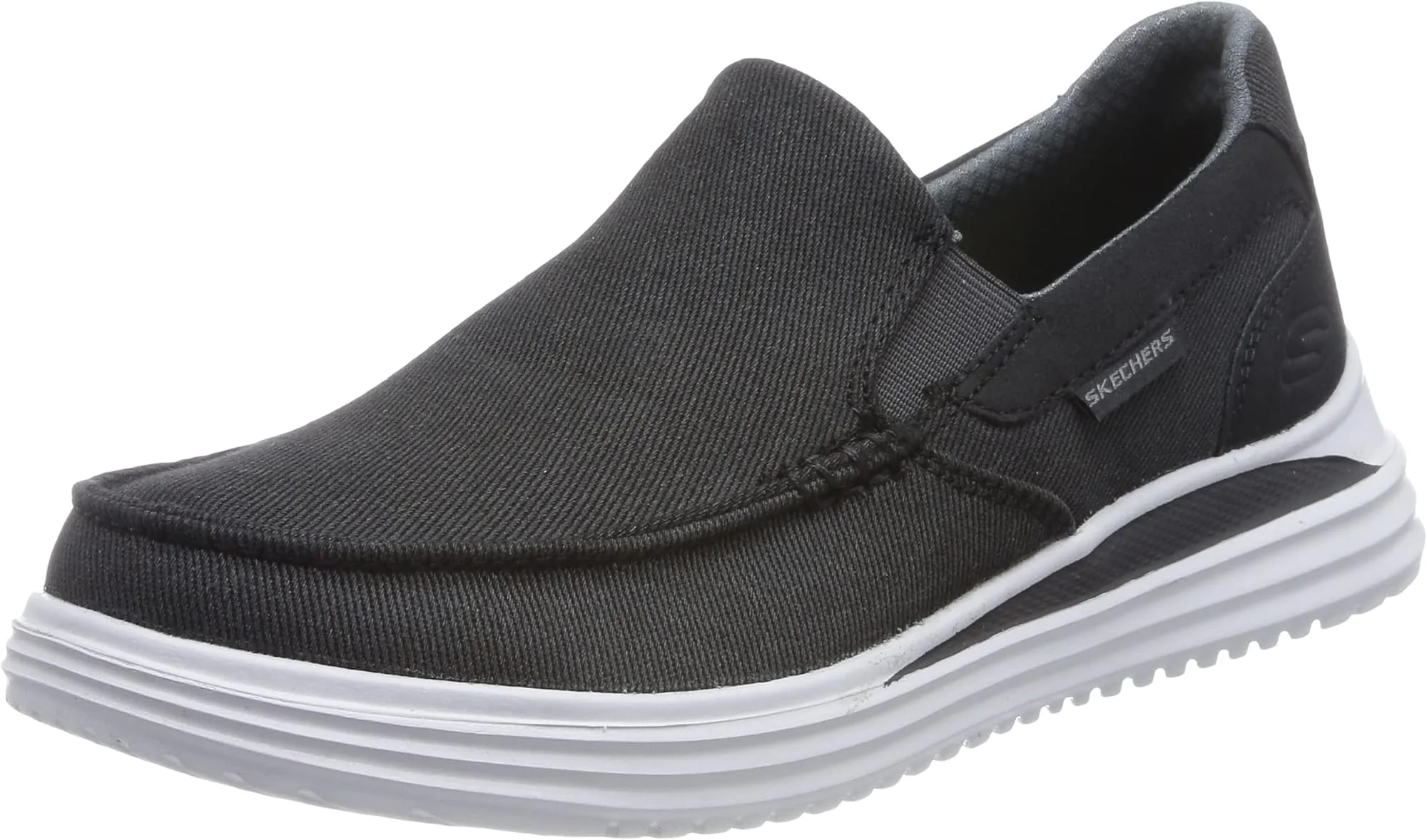 Skechers Proven Suttner Canvas Slip On Mens Walking Shoes - Black - Image 5