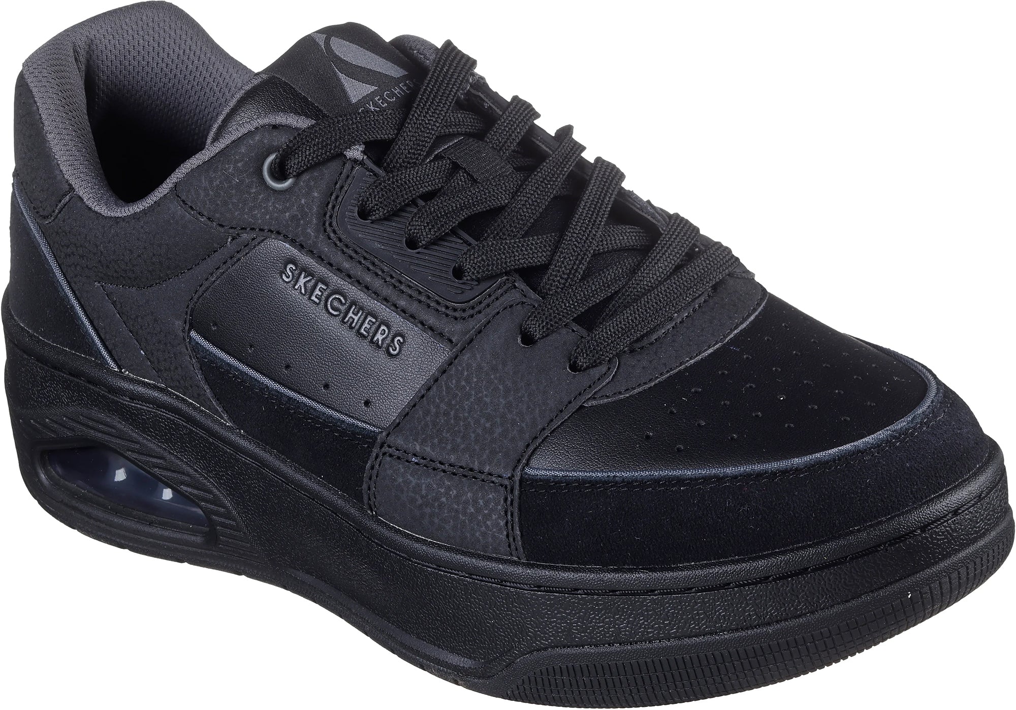 Skechers UNO Court Low Post Match Mens Shoes - Black - Image 5